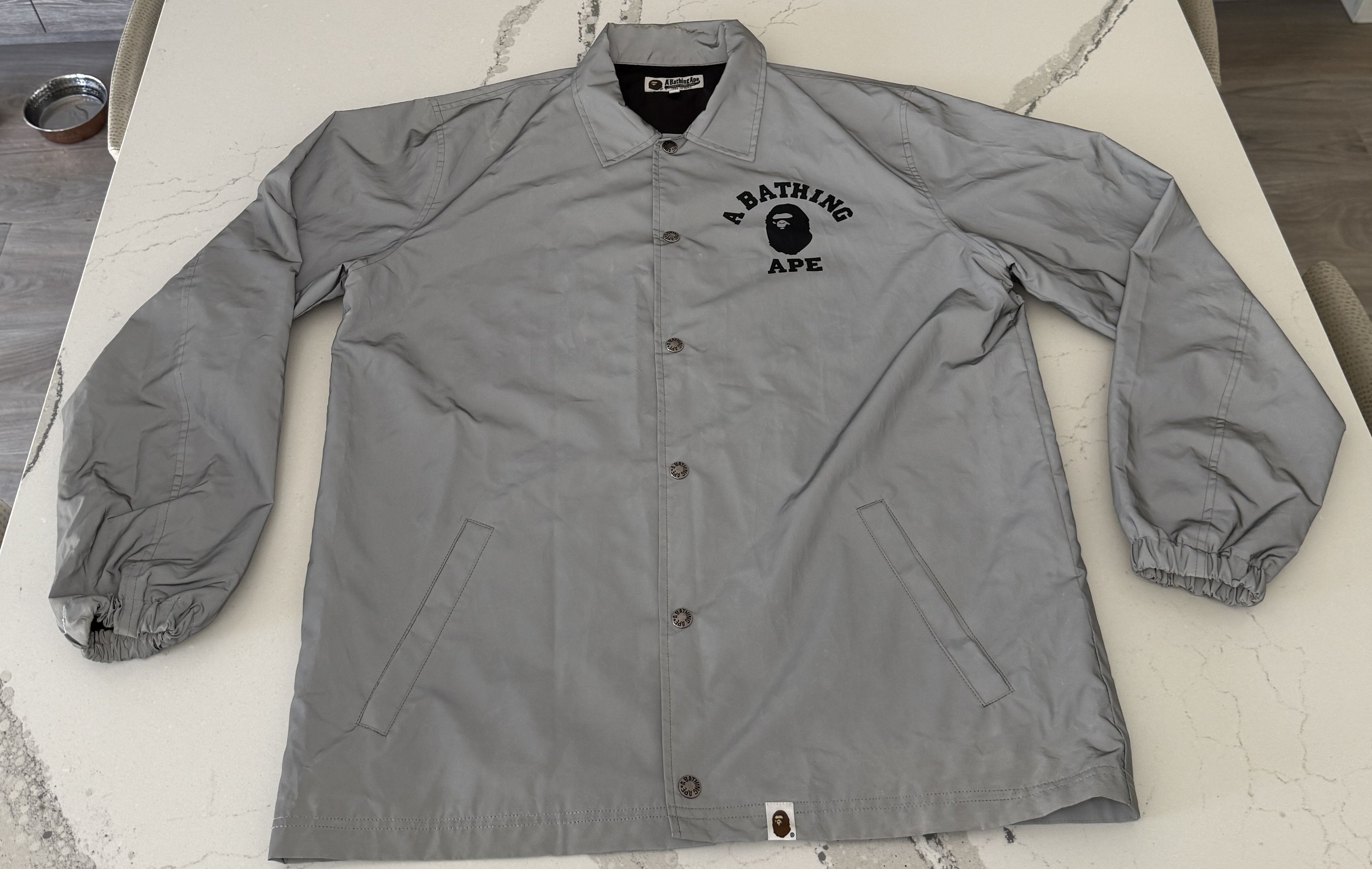 Bape Reflective Coach Jacket BAPE Silver Large 3M Size US L / EU 52-54 / 3 - 1 Thumbnail