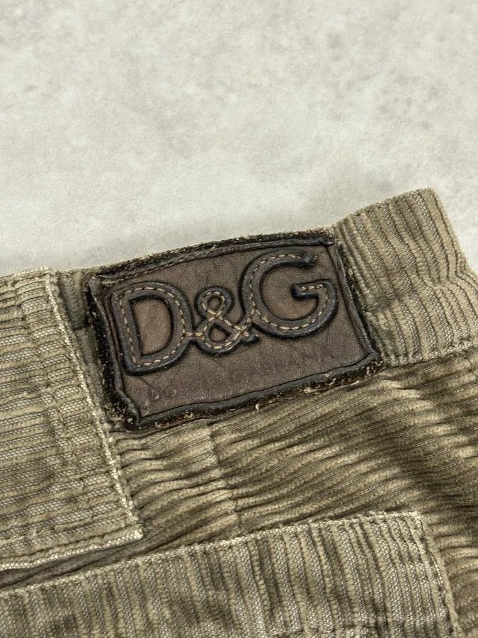 Dolce & Gabbana SS2002 Dolce & Gabbana Olive Green Cargo Utility Cordurroy Pants Size US 32 / EU 48 - 11 Thumbnail