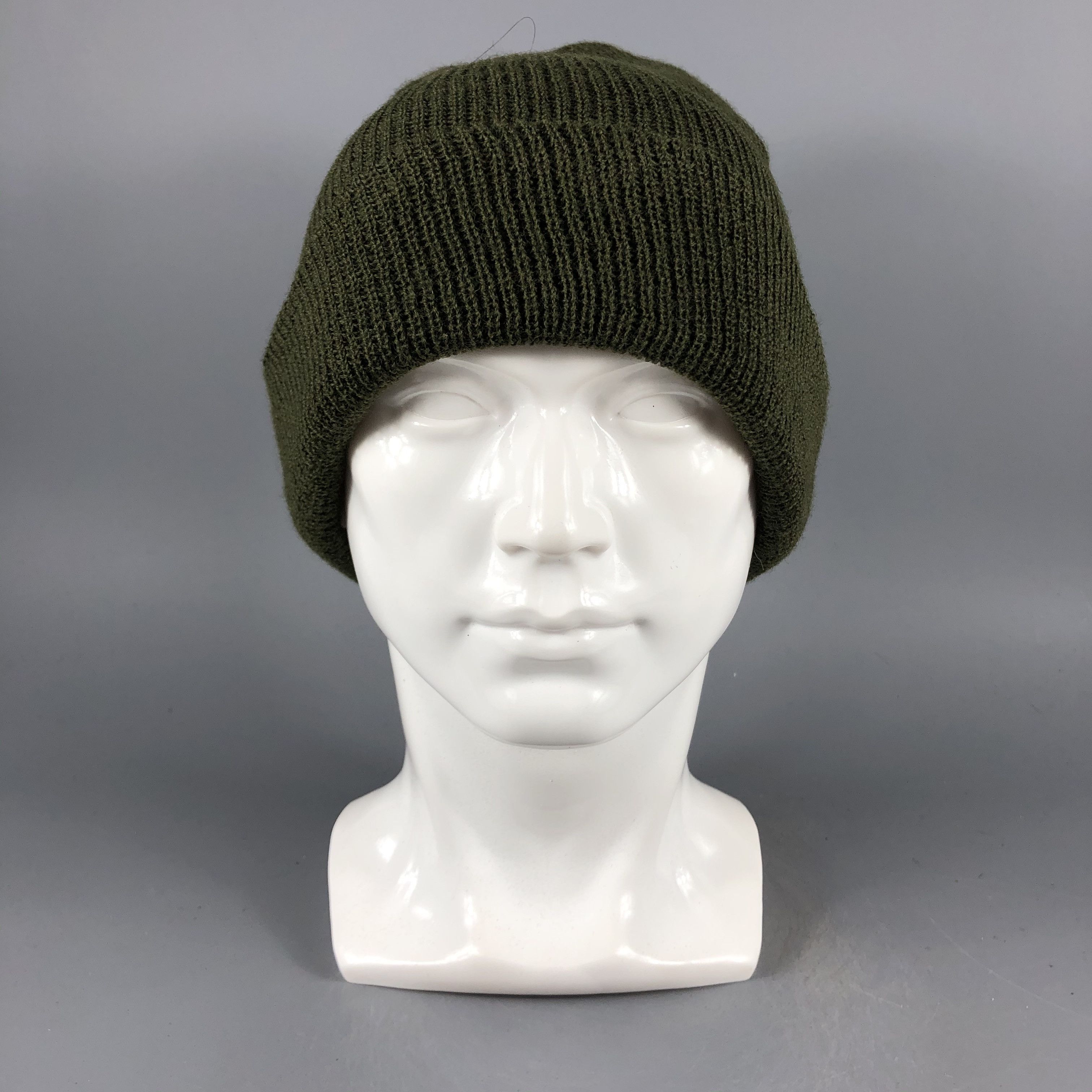 Vintage Green Army Made In USA Beanie Snow Hat Snow Cap -D1060 Size ONE SIZE - 1 Thumbnail