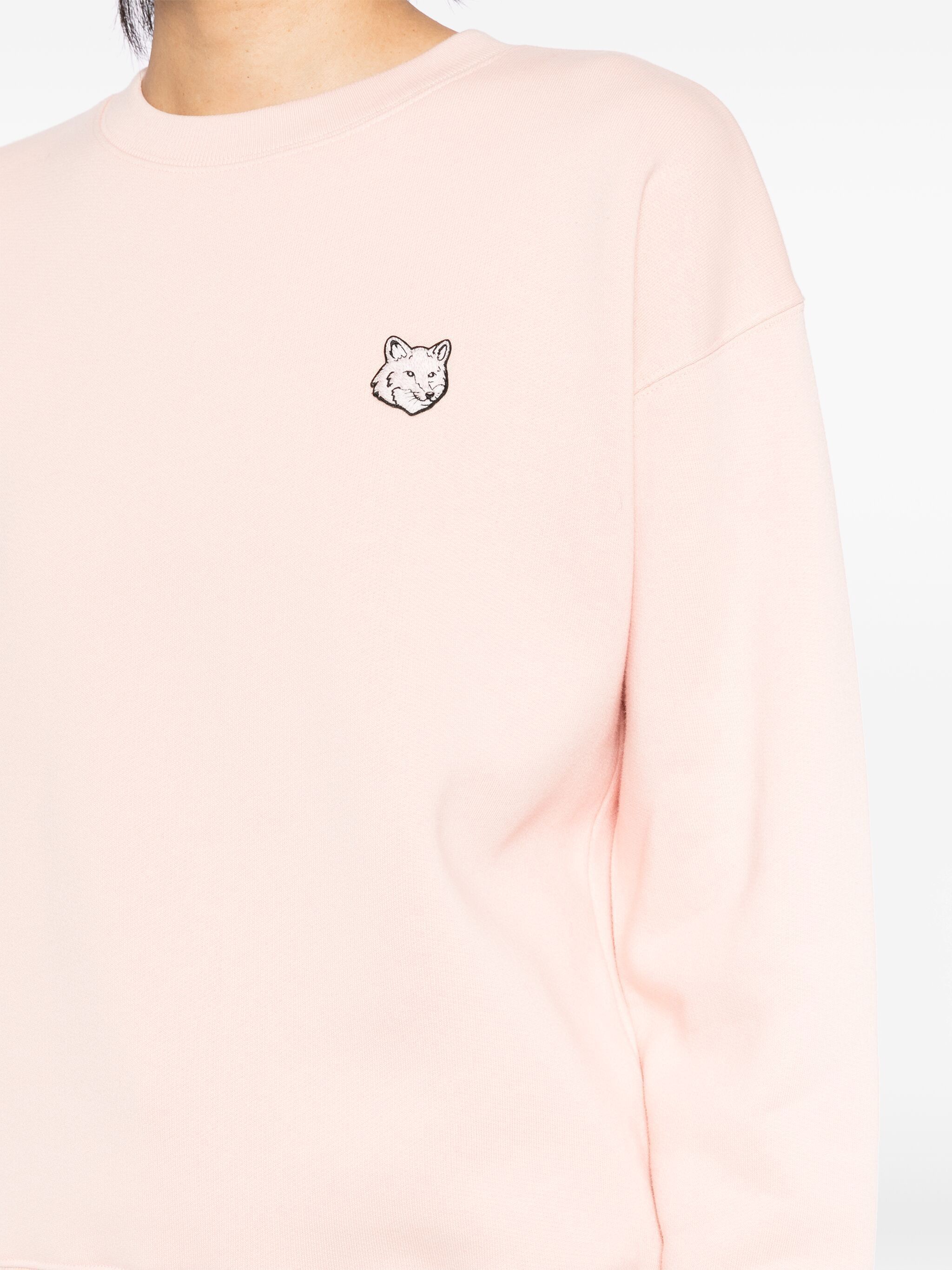 Maison Kitsune o1s22i1n1124 Bold Fox Head Crewneck Sweatshirt in Pink Size M / US 6-8 / IT 42-44 - 5 Thumbnail