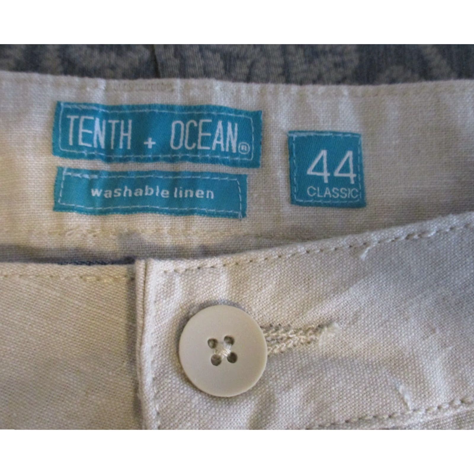 Vintage TENTH + OCEAN Linen Oxford Shorts Men 44 Beige Tan NWT Vintage No XS Size US 44 / EU 60 - 4 Thumbnail