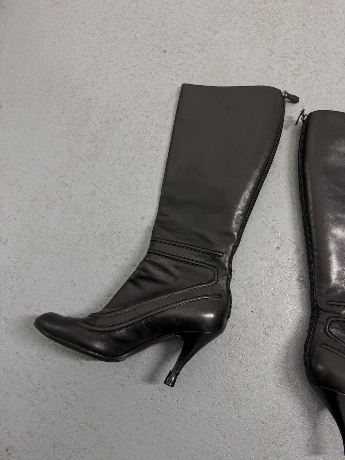 Salvatore Ferragamo Salvatore Ferragamo Leather Riding Boots Size US 9 / IT 39 - 7 Thumbnail