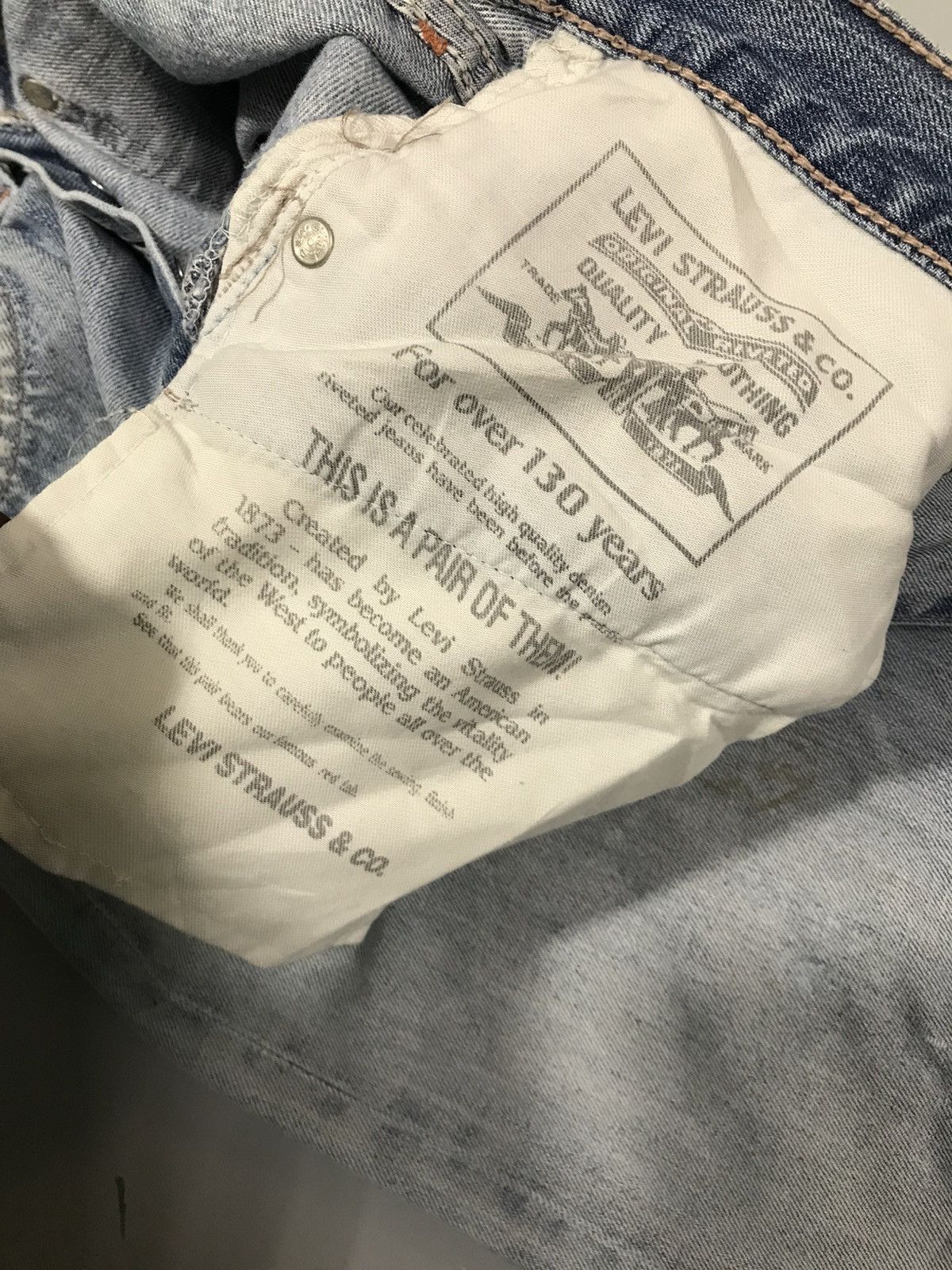 Levi's Vintage Levi’s buckle belt distressed denim Size US 32 / EU 48 - 6 Thumbnail