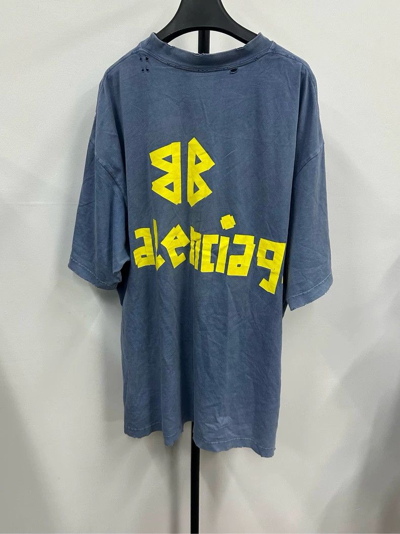 Balenciaga Balenciaga Tape Type T-Shirt Medium Fit In Faded Tape Lette Size US XL / EU 56 / 4 - 2 Thumbnail
