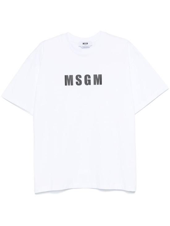 MSGM MSGM Men T-Shirts 3840MM109 25700201 White Size US L / EU 52-54 / 3 - 1 Thumbnail