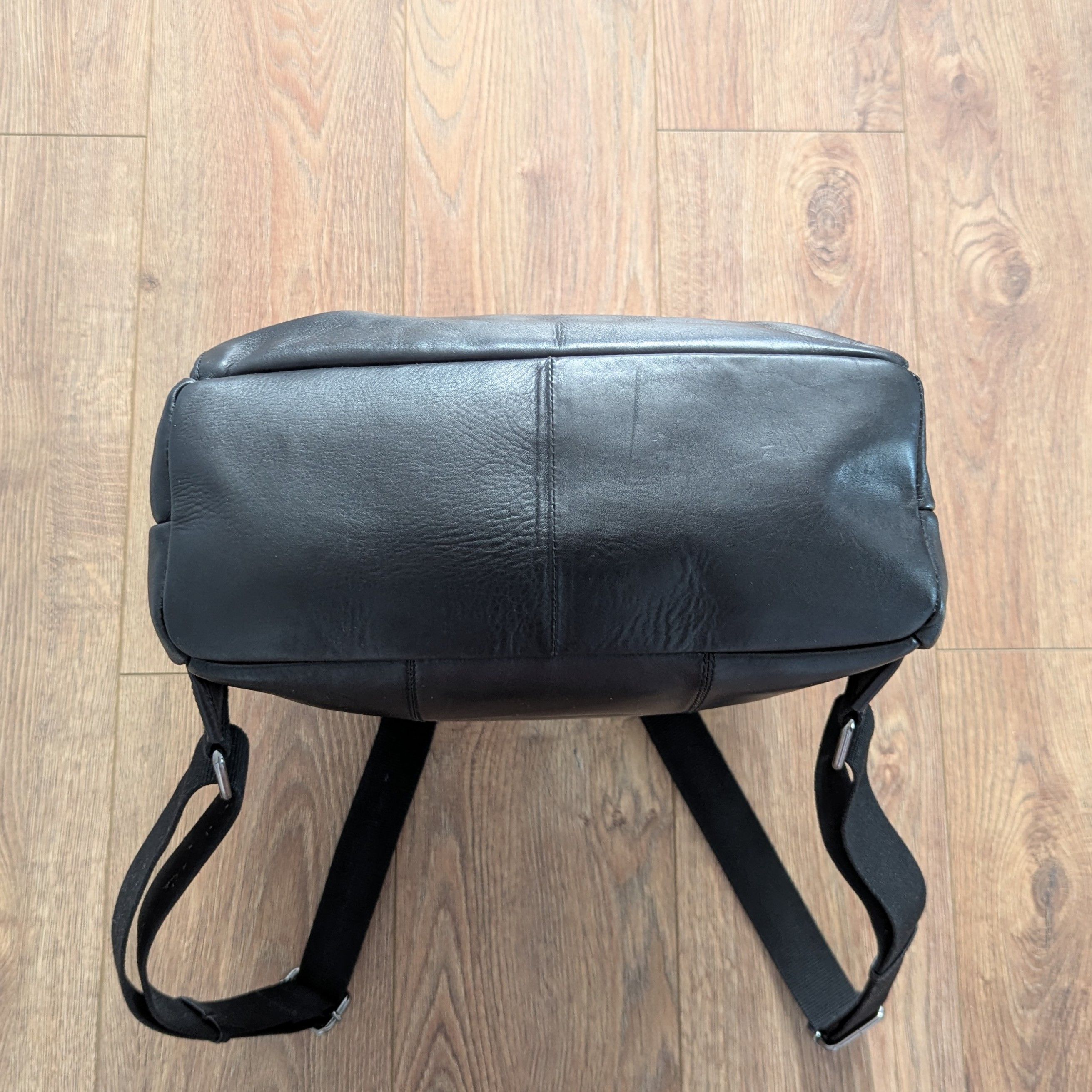 Leather × Strellson Strellson Leather Men's Back Pack Black Rukzak Luxury Brand Size ONE SIZE - 8 Thumbnail