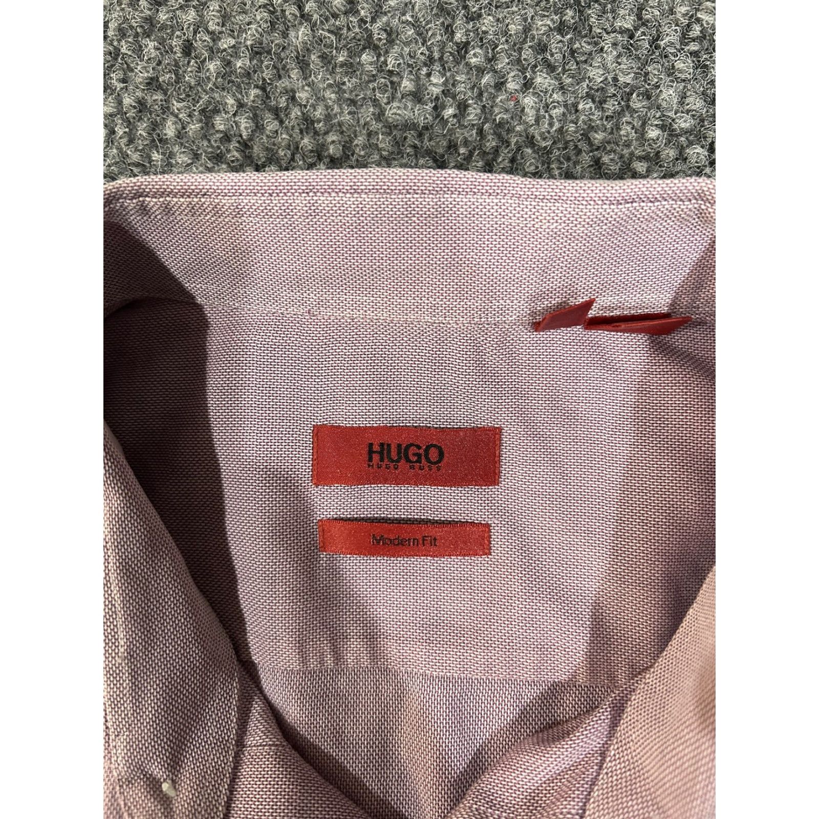 Hugo Boss HUGO BOSS Shirt Mens 17.5 34/35 Purple Modern Fit Long Sleeve Dress Button Down Shirt Size 48R - 5 Thumbnail