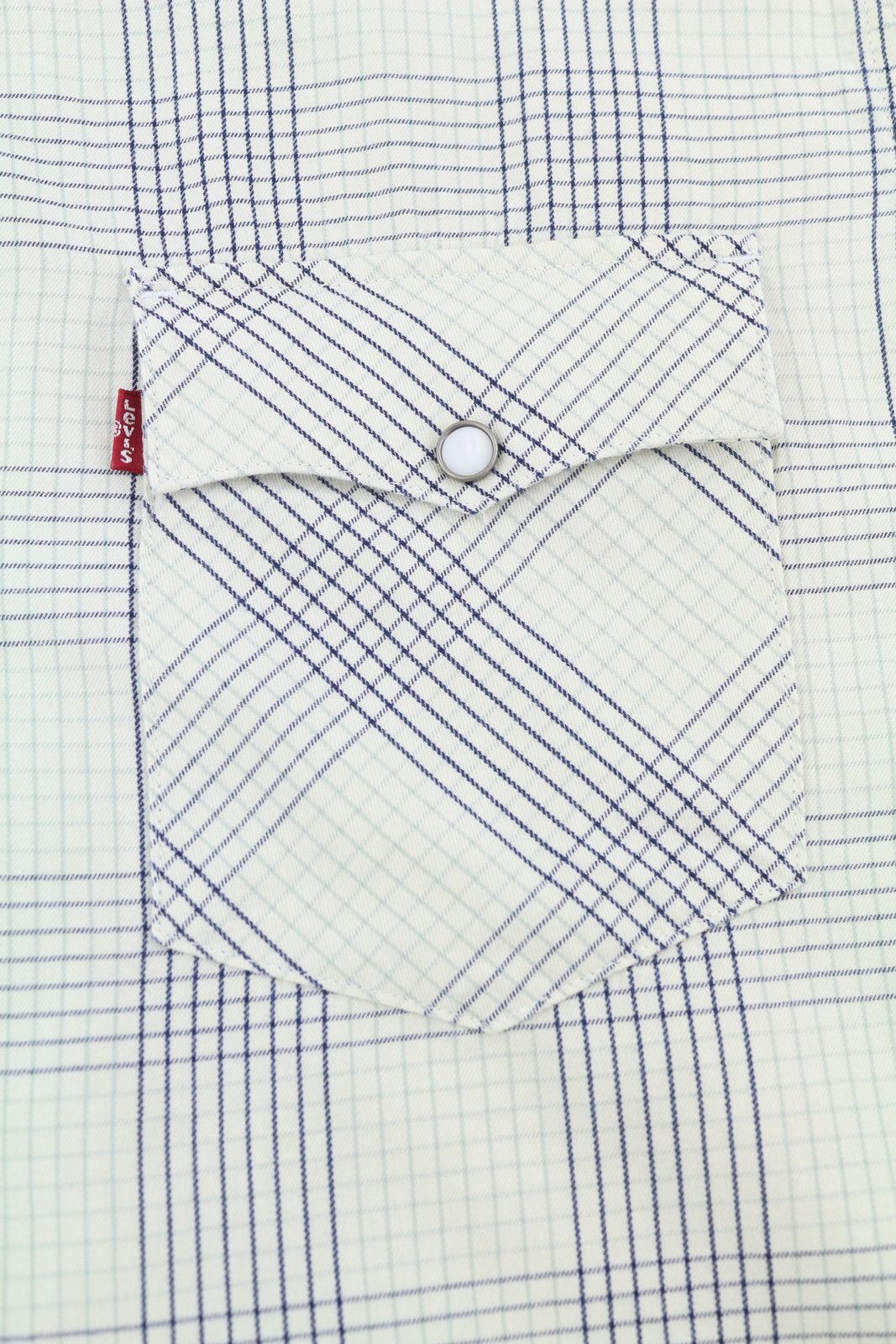 Levi's RELAXED L Grey Plaid Snap Spread Short Sleeve 87852 Size US L / EU 52-54 / 3 - 6 Thumbnail