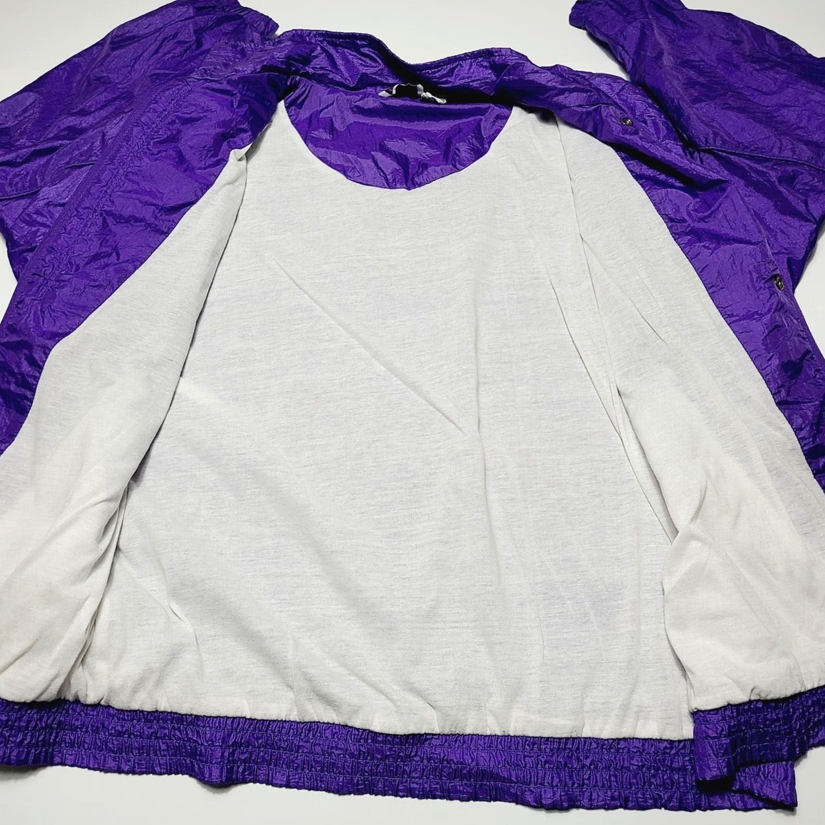 Vintage VINTAGE Bold Spirit Windbreaker Womens Large Purple 90s Full Zip Jacket Lined Size L / US 10 / IT 46 - 4 Thumbnail