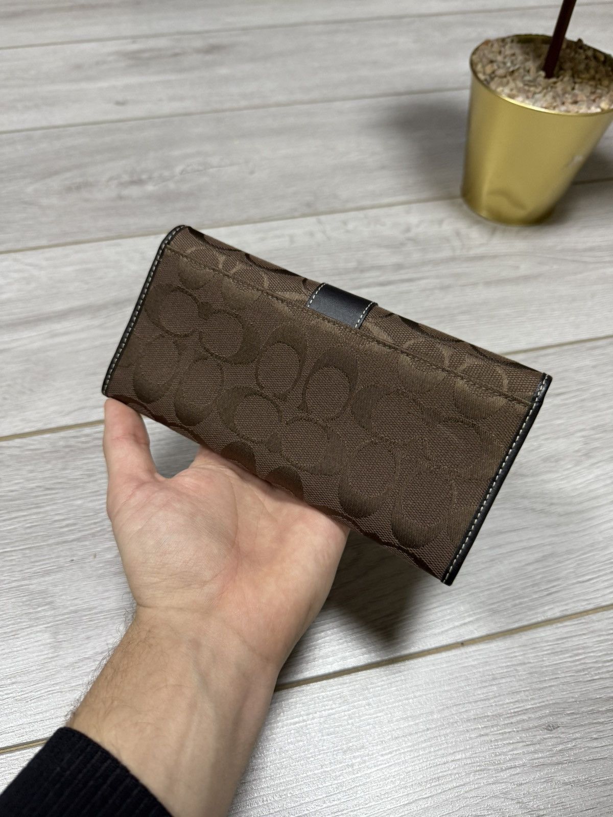 Coach Coach monogram C ling wallet leather canvas vintage Size ONE SIZE - 6 Thumbnail