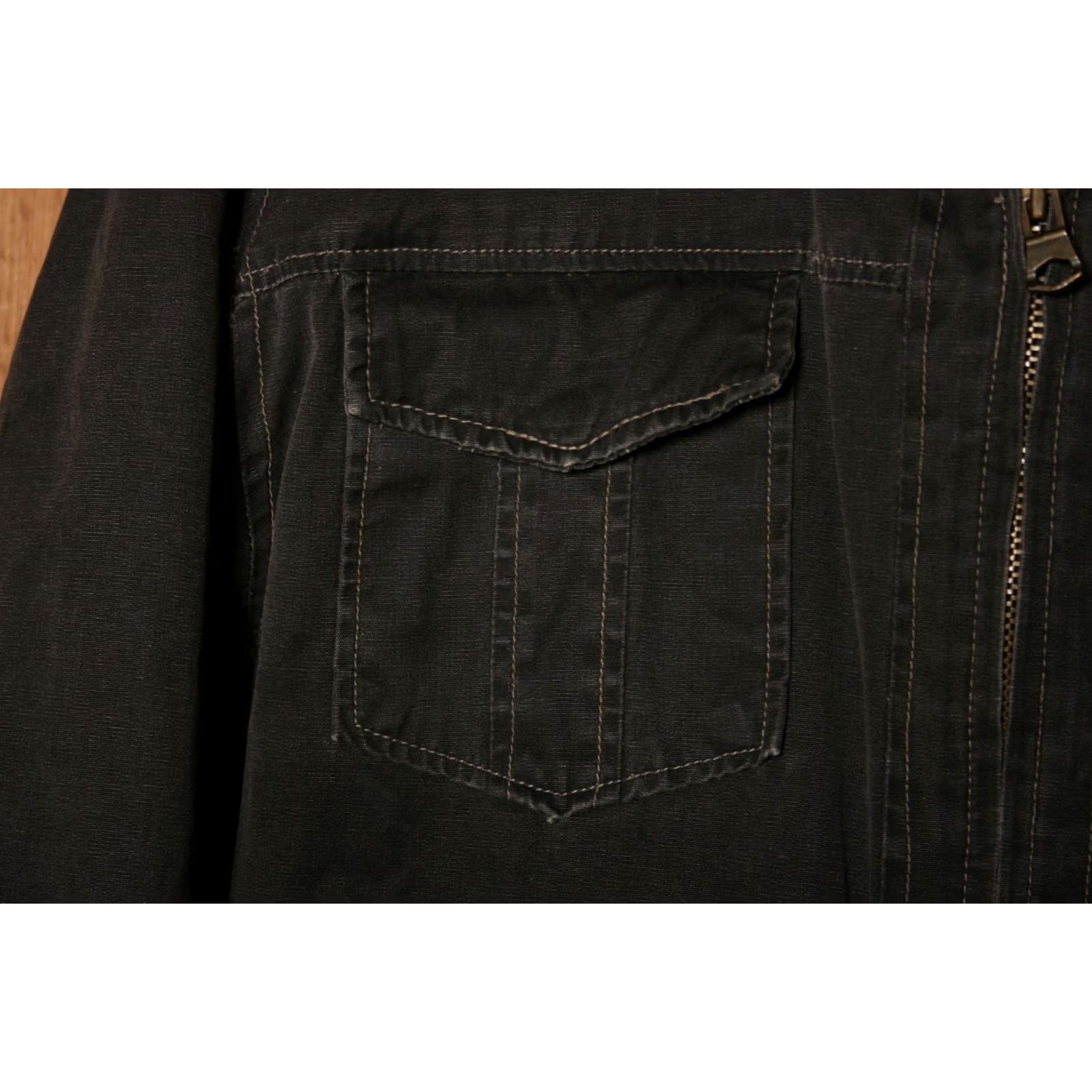 Vintage Buckle Brown Washed Canvas Quilt Lined Insulated Short Jacket Sz. XL Mens Size US 36 / EU 52 - 3 Thumbnail