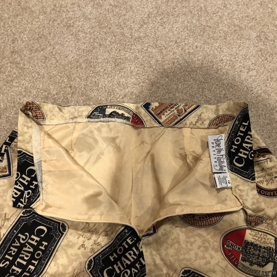 Diane von Furstenberg Vintage Parisian Hotel Themed Skirt Size 12 Size 25" / US 0 / IT 36 - 8 Thumbnail