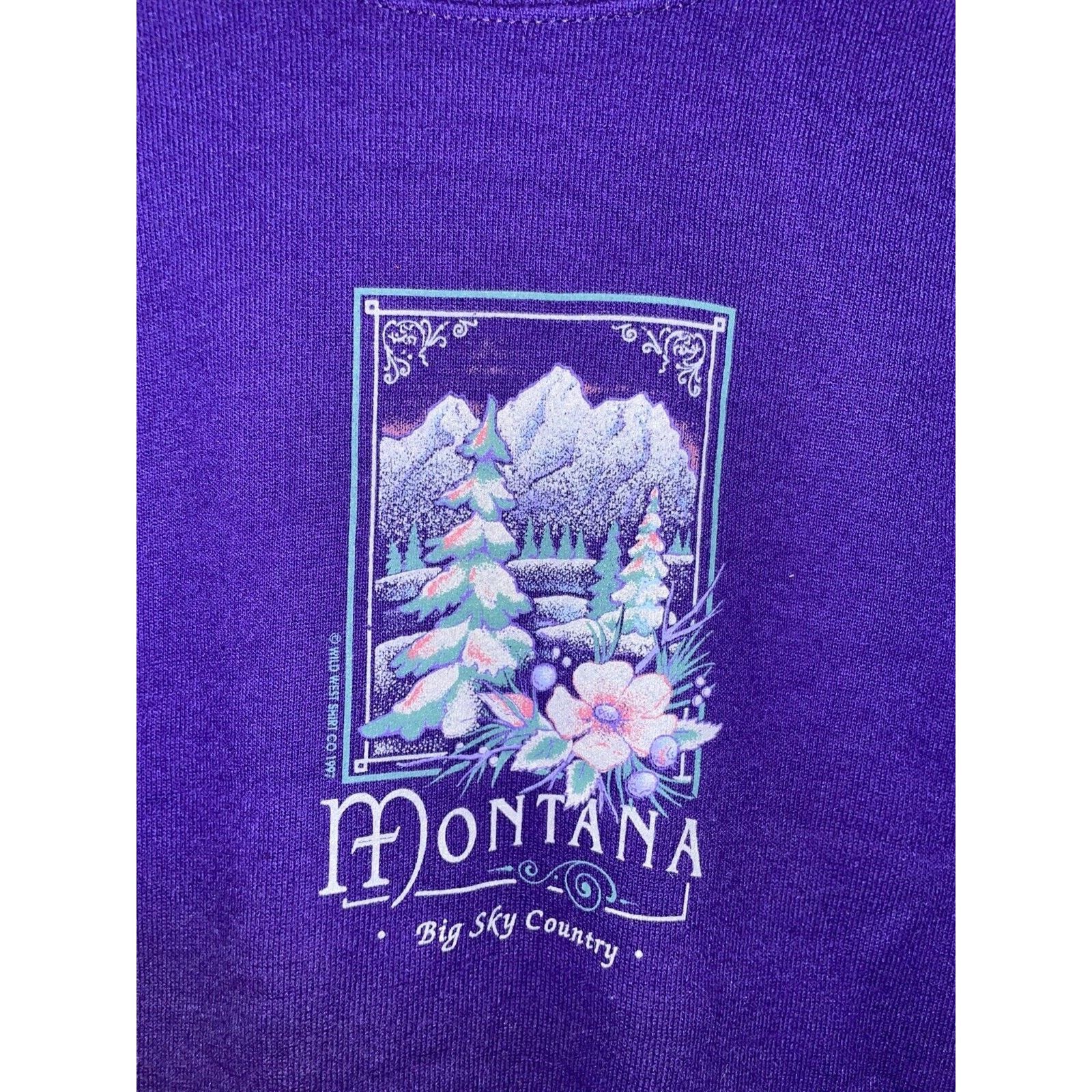 Jerzees Vintage Big Sky Country Sweatshirt Montana Crewneck VTG 90s Size US L / EU 52-54 / 3 - 2 Thumbnail