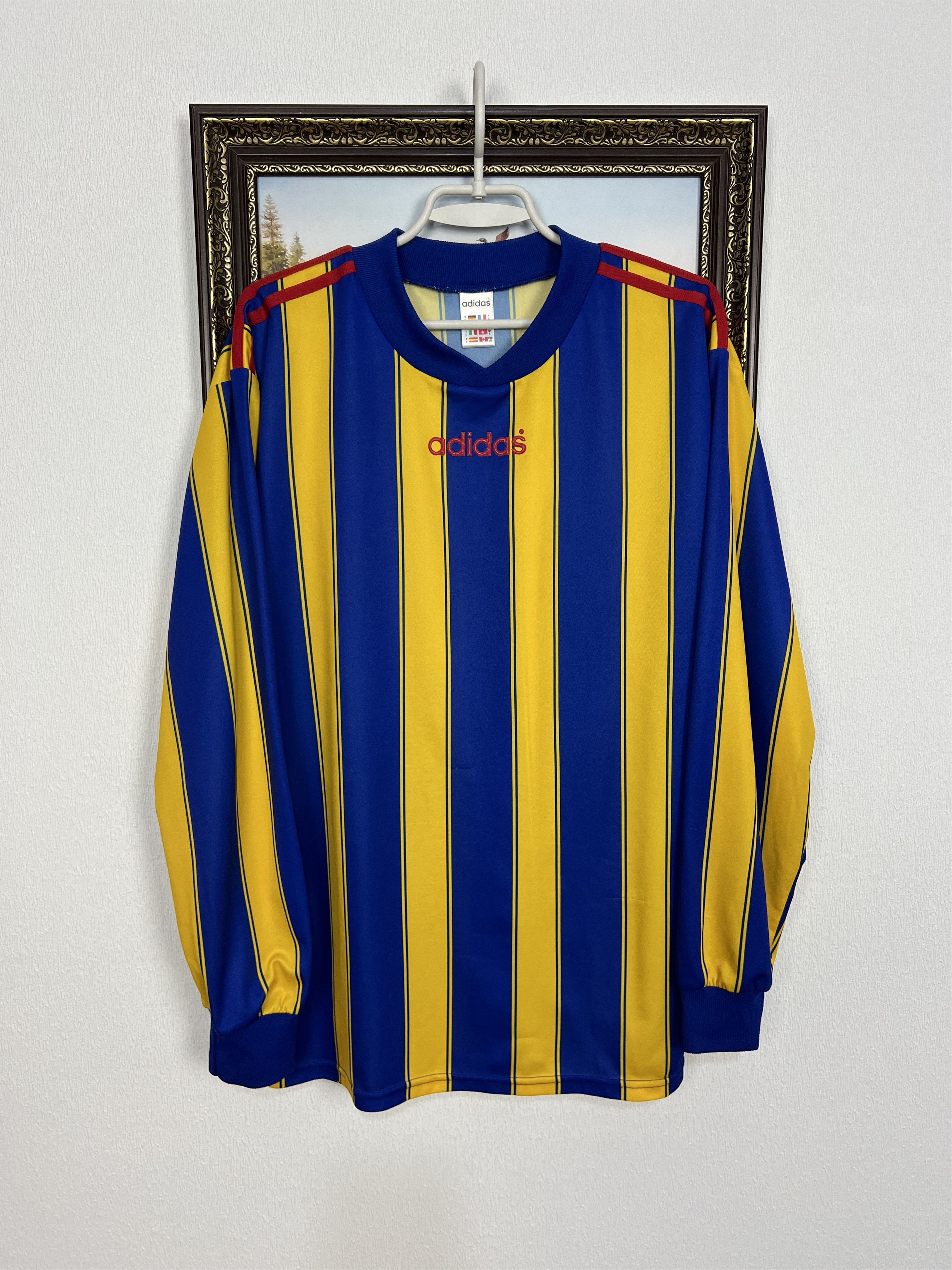 Adidas Vintage Football Template Shirt Soccer Long Sleeve Jersey Size US L / EU 52-54 / 3 - 1 Thumbnail