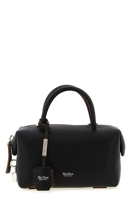 Max Mara MAX MARA Black Leather Holdall Top Handle New & Auth Size ONE SIZE - 1 Thumbnail
