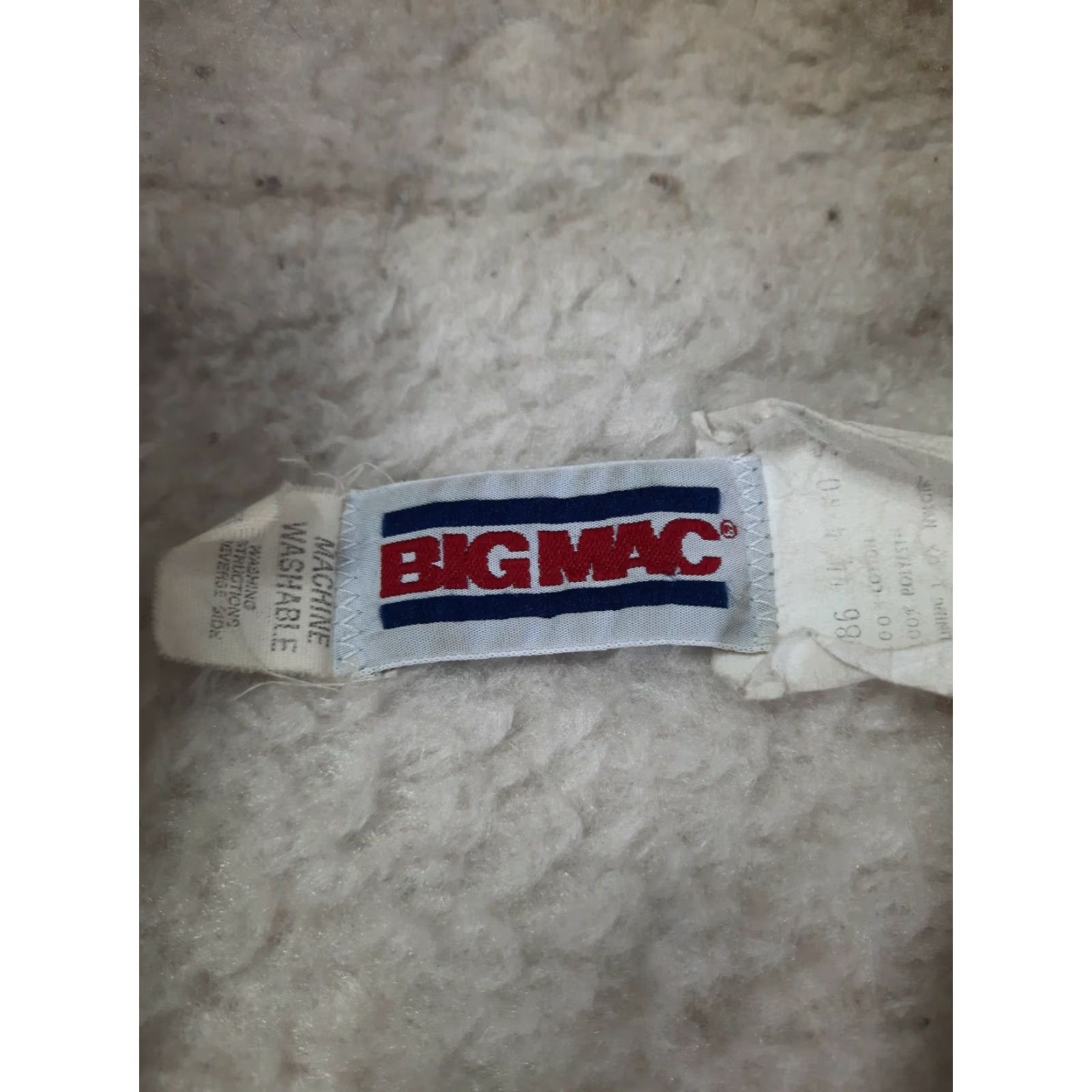 Vintage VINTAGE Big Mac JCPenney Mens Trucker Denim Sherpa Jean Jacket Regular Large XL Blue Jacket Mens 80s USA Size US 33 - 2 Thumbnail