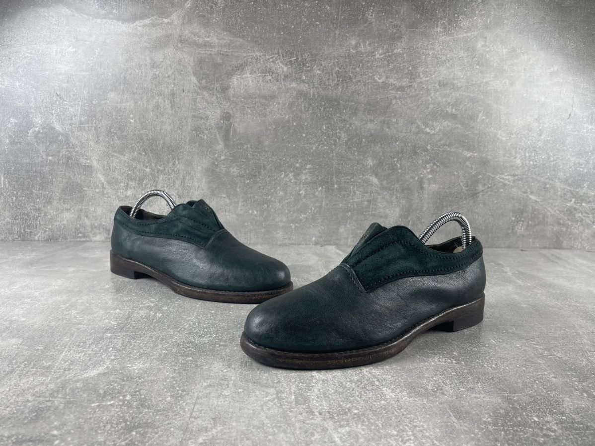 HENRY BEGUELIN Henry Beguelin Slip On Shoes Deep Forest Green Leather Size US 7.5 / IT 37.5 - 4 Thumbnail