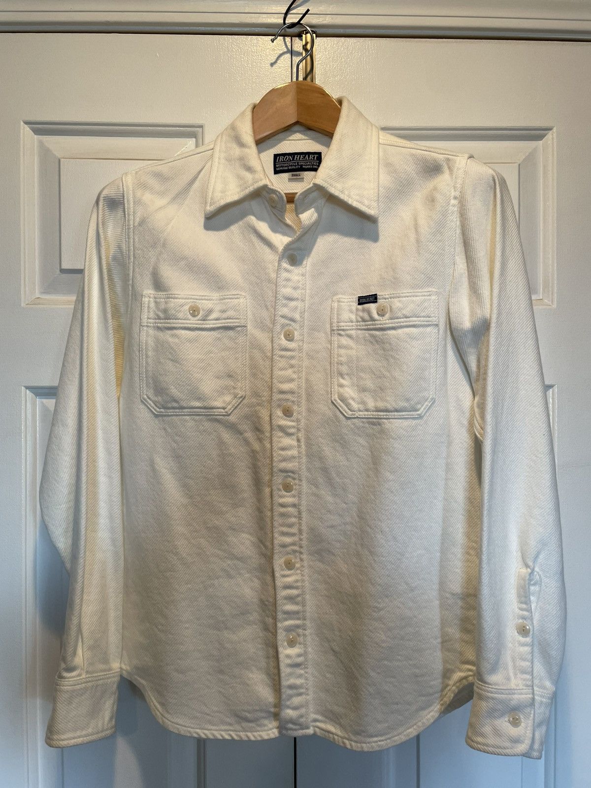 Iron Heart 7oz Soft White Flannel Work Shirt (IHSH-279-WHT)