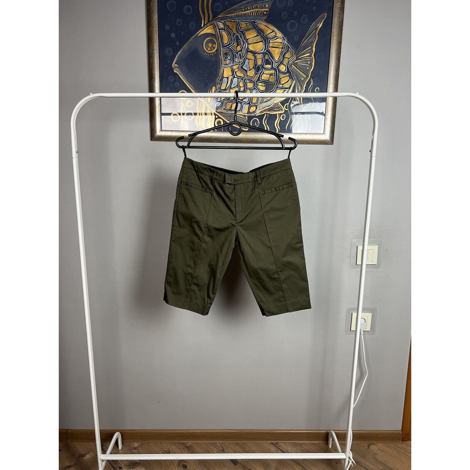 Prada MINT! Prada Khaki Green Unisex Dress Chino Shorts Size 42 Size 28" / US 6 / IT 42 - 4 Thumbnail