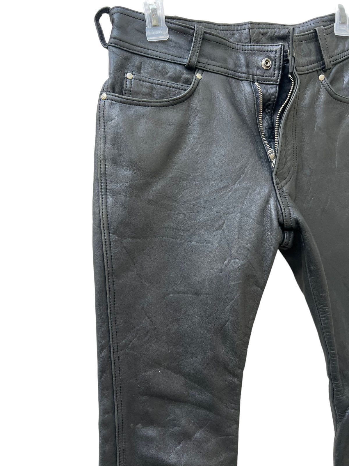 Harley Davidson × Leather × Vintage Vintage Harley Davidson Black Cowhide Bootcut Leather Pant Size US 29 - 8 Thumbnail