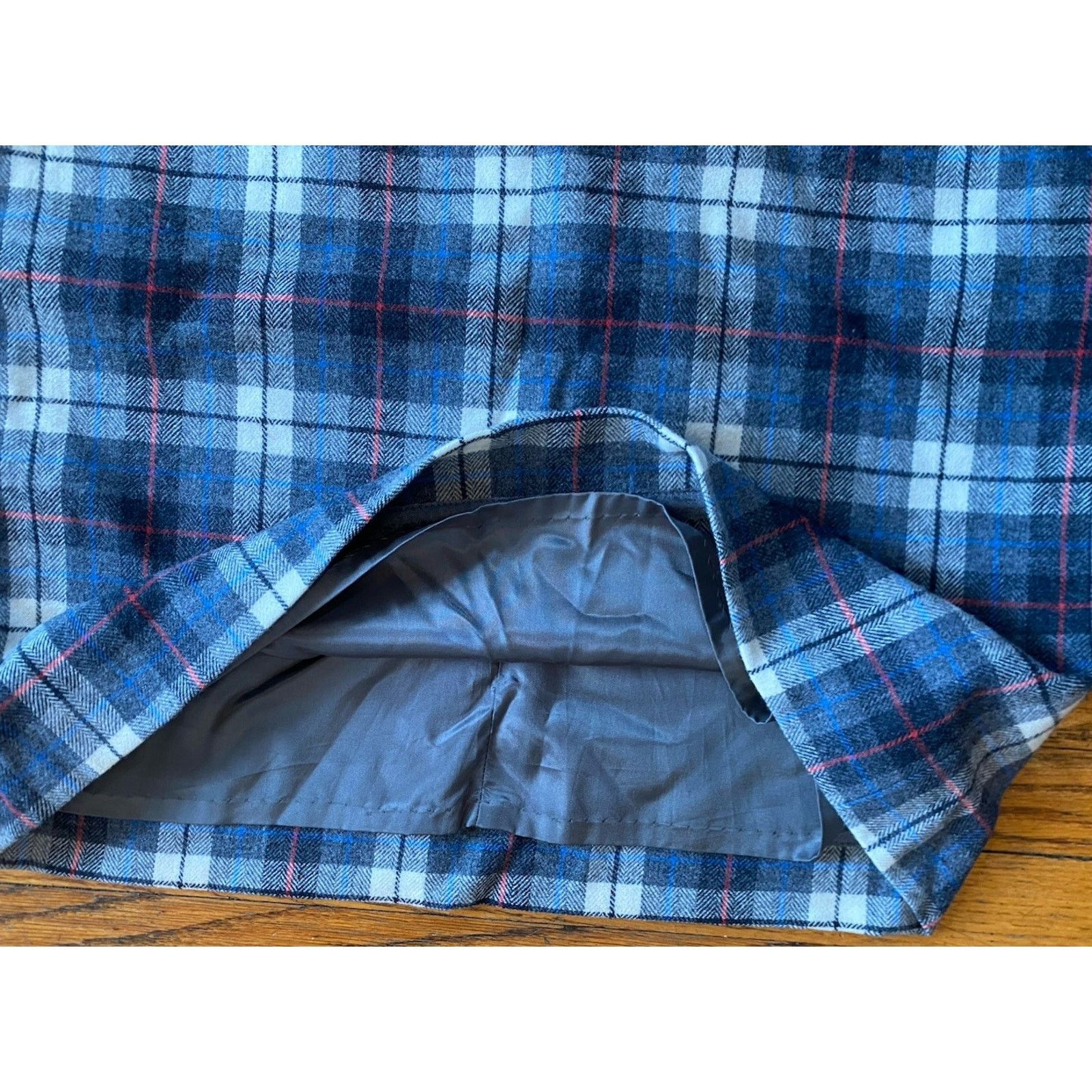 Pendleton VTG USA 60 70 Pendleton Gray Plaid Wool Lined Skirt Women 10 Size 32" / US 10 / IT 46 - 4 Thumbnail