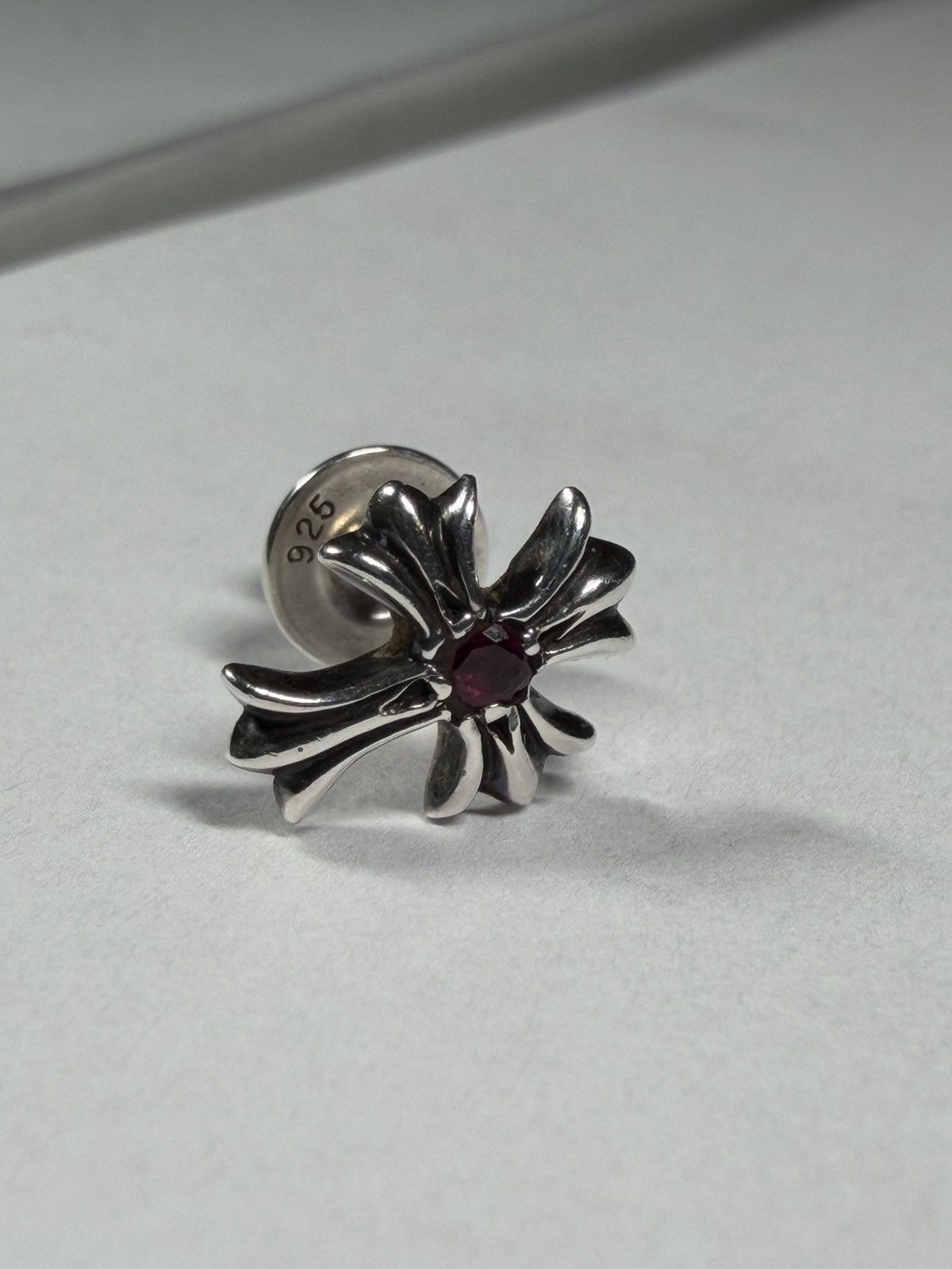 Chrome Hearts Chrome Hearts Cross Ruby Stud Earring Size ONE SIZE - 1 Thumbnail