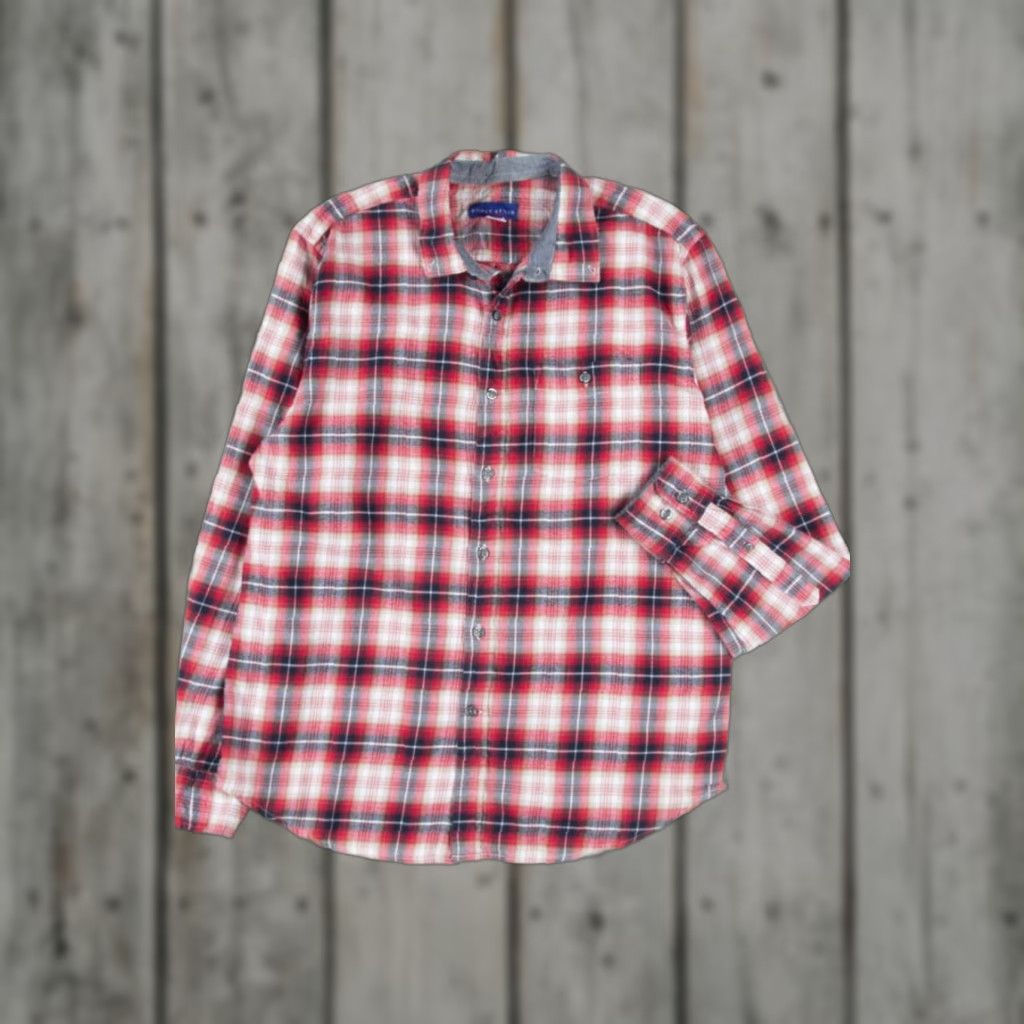 Vintage VINTAGE Simply Styled Red Flannel Shirt Medium Plaid Long Sleeve 3534 Ladies? Sorry Size US M / EU 48-50 / 2 - 1 Thumbnail