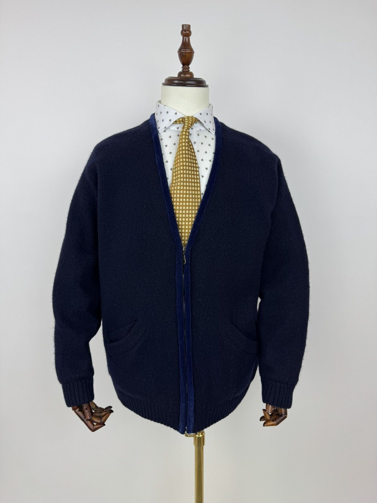 Other Vintage Black Blue Casual wear wool cardigan sailor style Size US XL / EU 56 / 4 - 1 Thumbnail