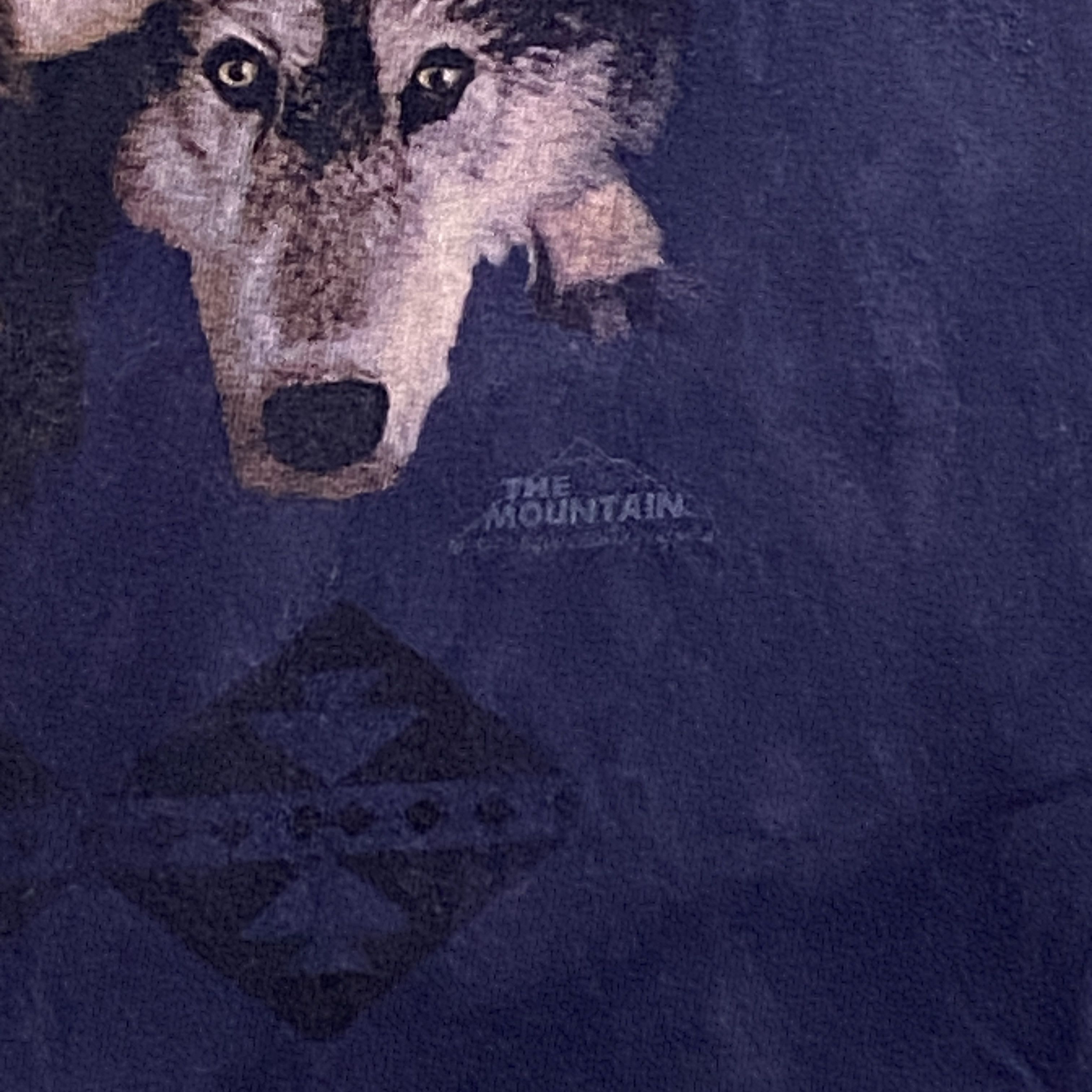 The Mountain × Vintage Y2K T Shirt Men XL VANISHING NATIVE WILDLIFE Blue Tie Dye Size US XL / EU 56 / 4 - 9 Thumbnail