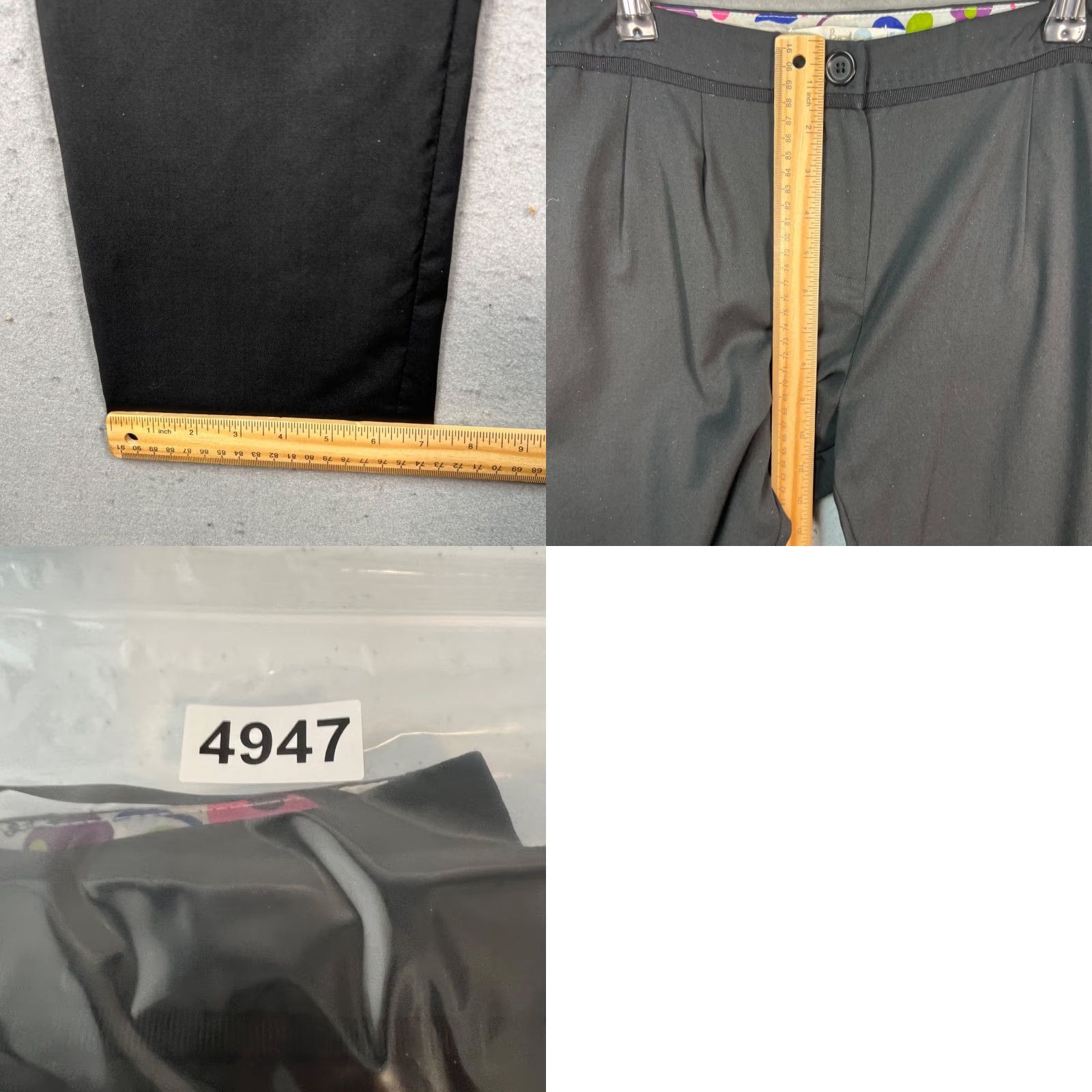 Boden Boden Womens Size 8L Black Slim Fit Trousers Cotton Blend Chino Pants Size 30" / US 8 / IT 44 - 8 Thumbnail