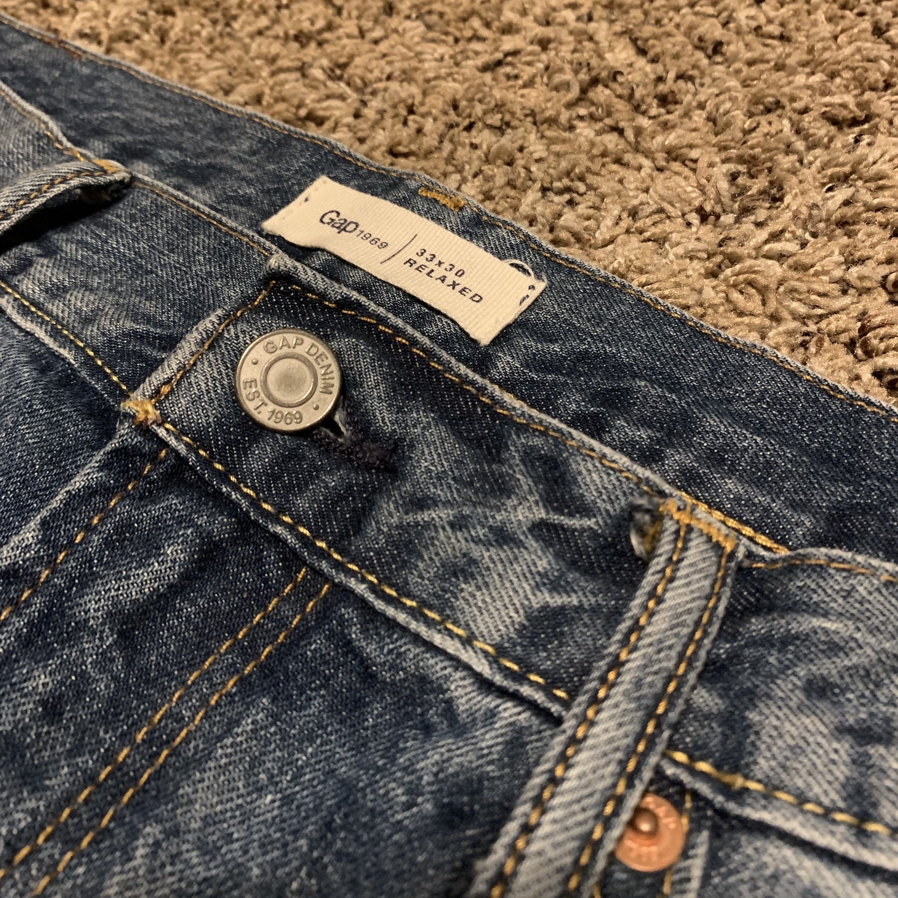 Gap GAP WIDE LEG RELAXED FIT JEANS Size US 33 - 4 Thumbnail