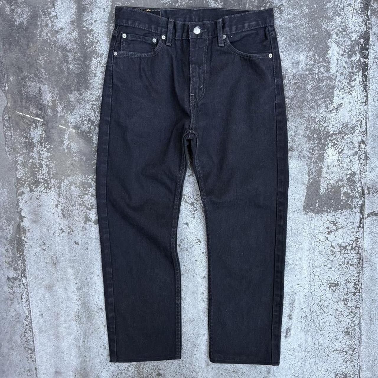 Levi's 2000s Levi’s 505 Black Regular Straight Fit Denim Jeans Size US 32 / EU 48 - 2 Thumbnail
