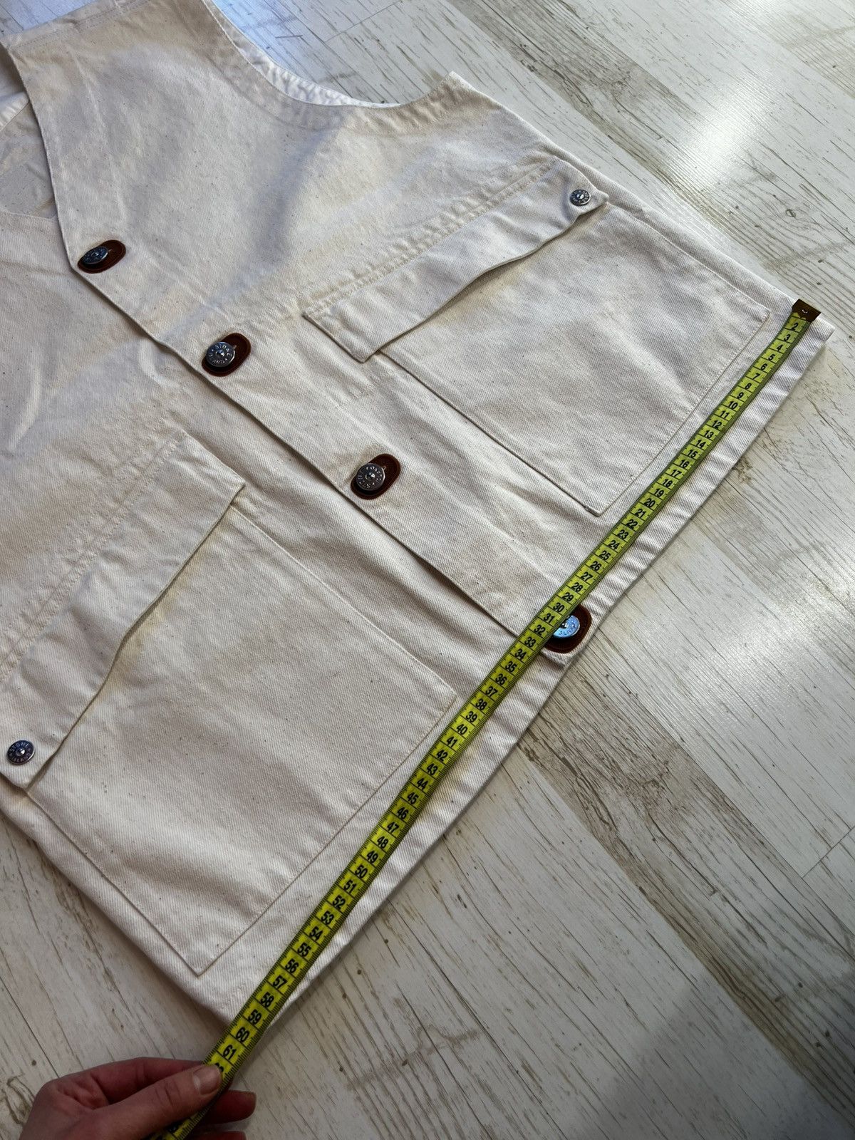 Stone Island Stone Island S.I. Raw Denim Vest XL Natural Cotton Gabardine Size US XL / EU 56 / 4 - 17 Thumbnail