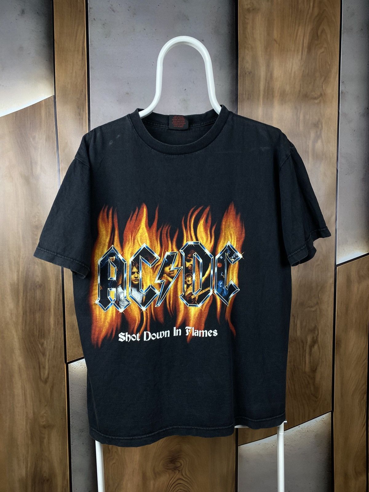 AC/DC 🎸Vintage 90s T-Shirt AC/DC Shot Down In Flames Rock Tee🎸 Size US L / EU 52-54 / 3 - 1 Thumbnail