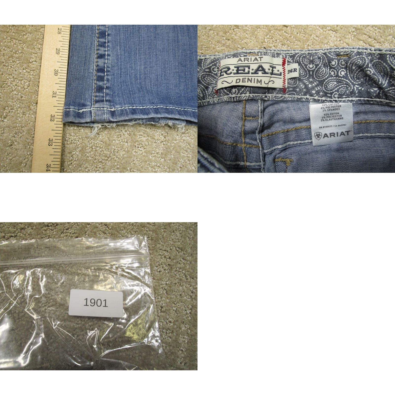 Ariat Ariat Jeans Women 26 Light Wash Blue Bootcut Western Denim 5-Pocket Regular Rise Low Rise 32in Inseam Logo Cowboy Southwestern Mens Womens Girls Boys Size 26" / US 2 / IT 38 - 8 Thumbnail