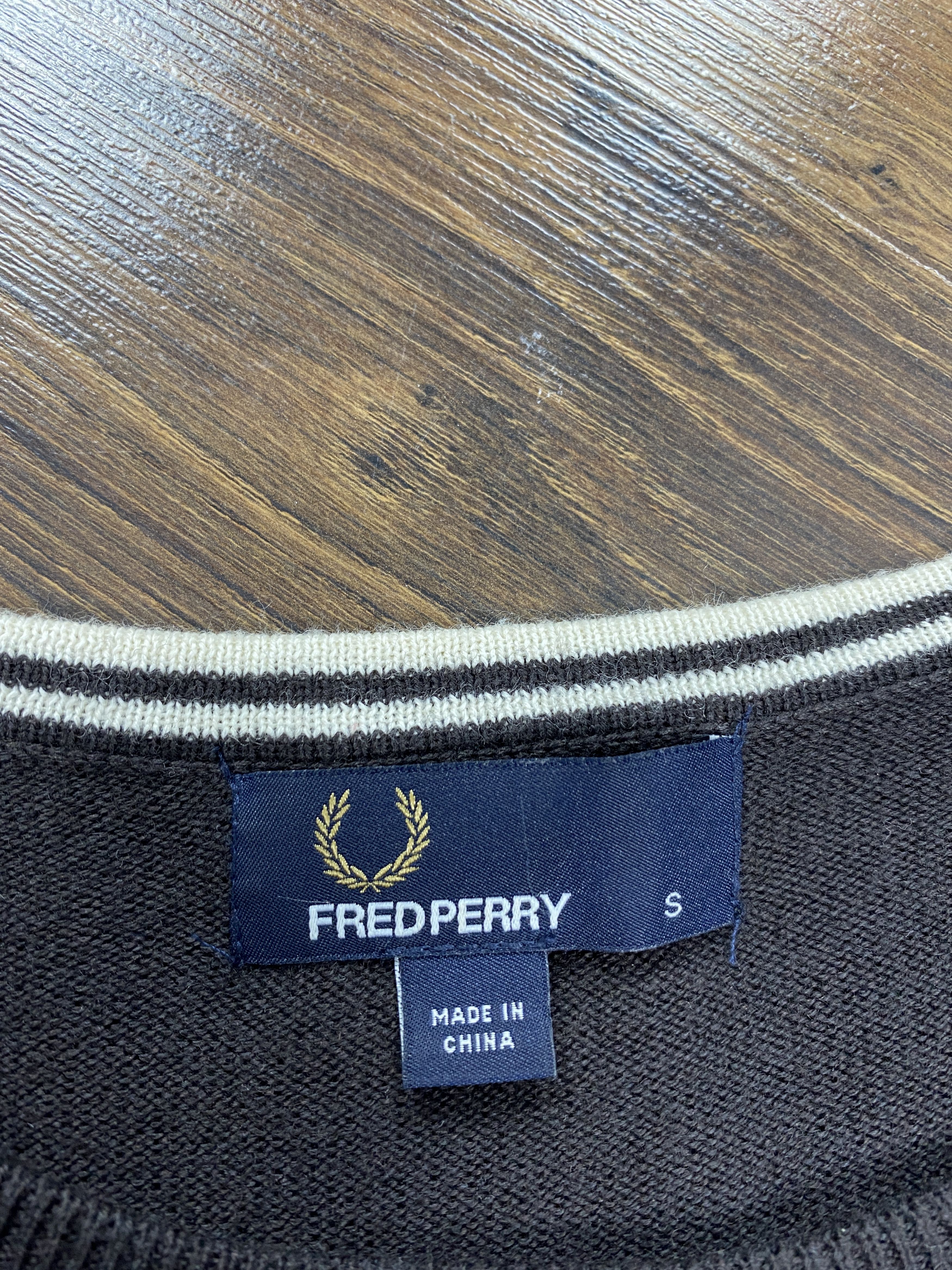 Fred Perry × Vintage Fred Perry vintage crew neck merino wool sweater Size US S / EU 44-46 / 1 - 3 Thumbnail