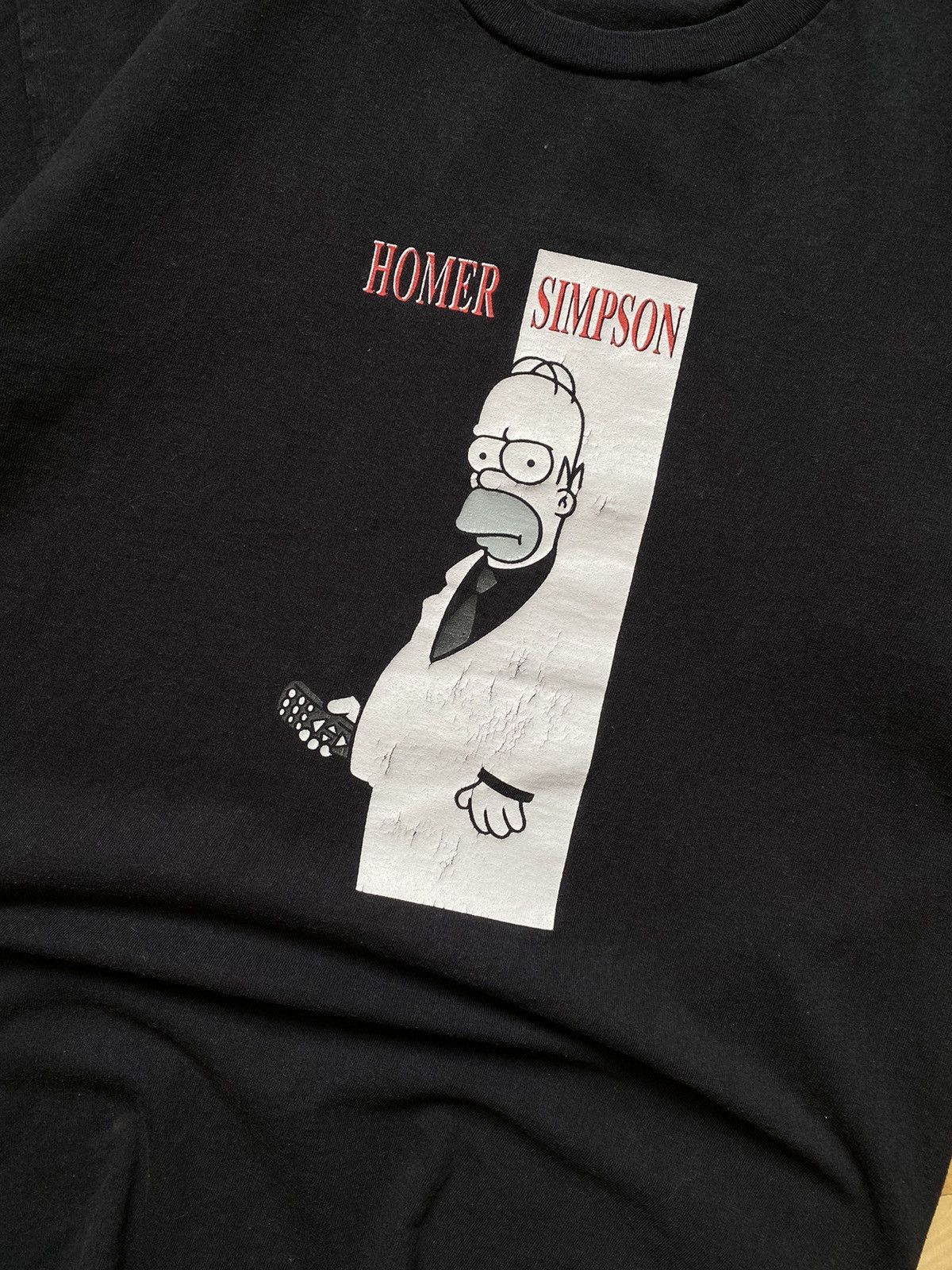 The Simpsons × Vintage Homer Simpson Scarface Parody T Shirt L Size Size US M / EU 48-50 / 2 - 4 Thumbnail