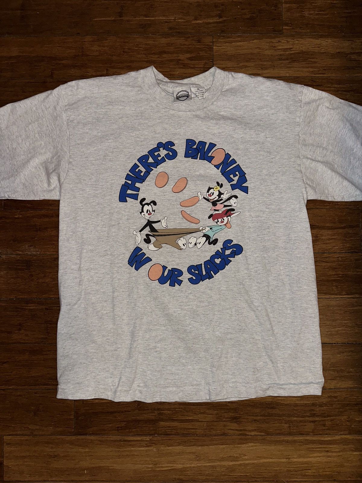 Vintage 1993 animaniacs baloney in our slacks t shirt Size US XL / EU 56 / 4 - 1 Thumbnail
