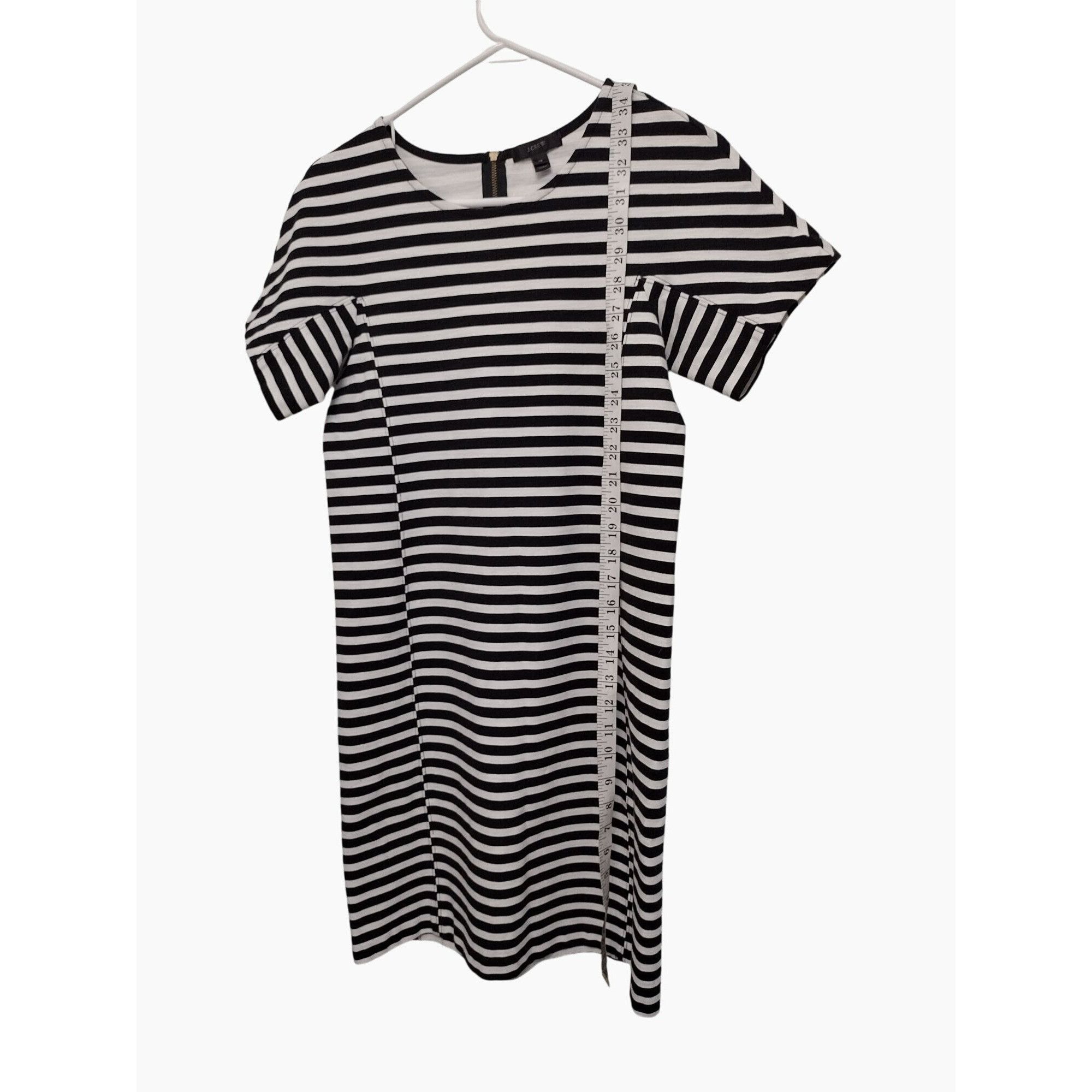 J.Crew J. Crew XS Black & White Striped Dress Size XS / US 0-2 / IT 36-38 - 4 Thumbnail