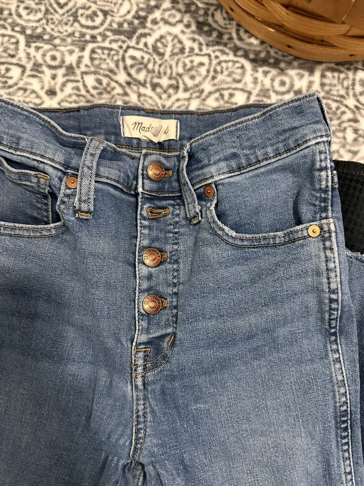 Madewell Madewell Flare Patchwork Jeans Size 26 Size 26" / US 2 / IT 38 - 3 Thumbnail