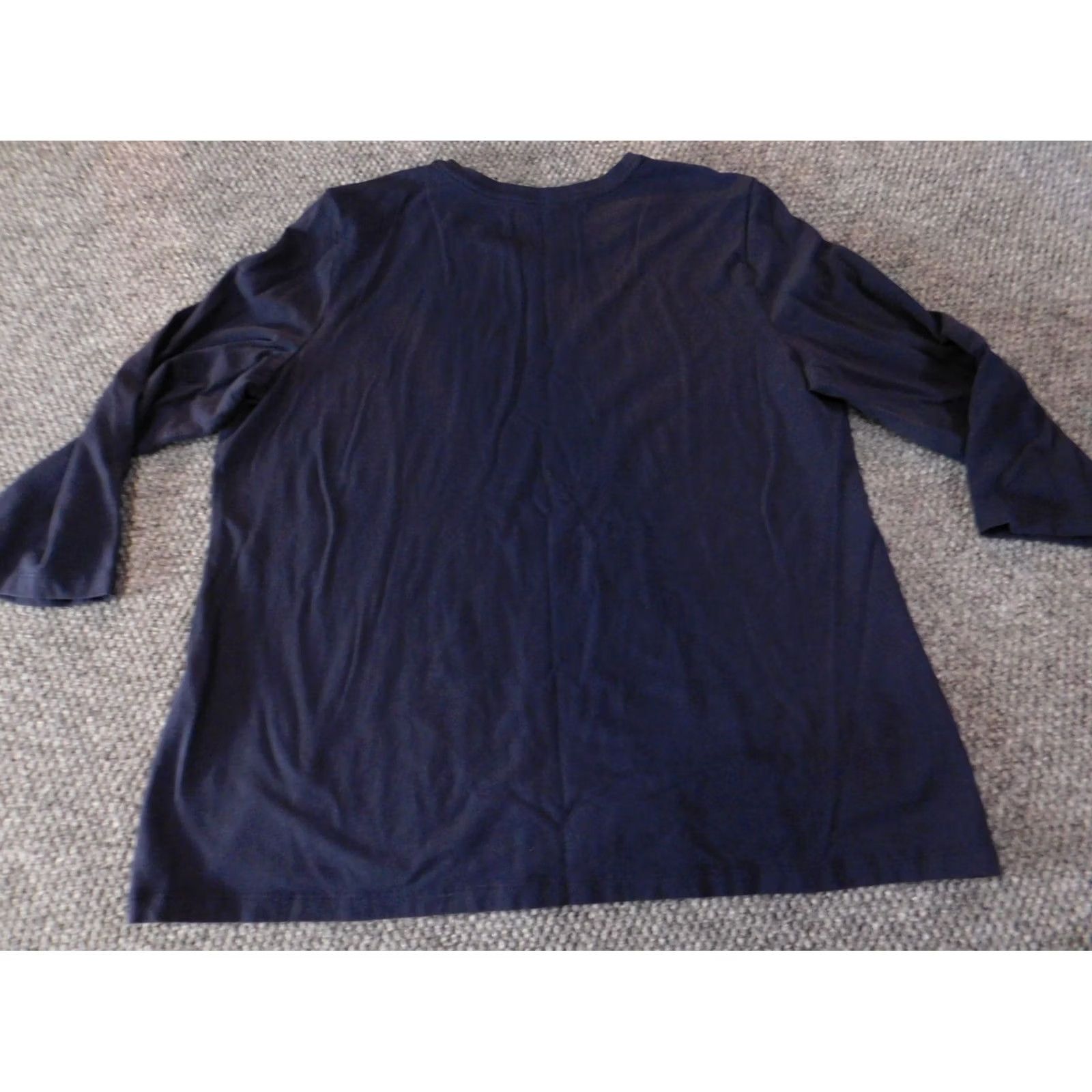 Vintage Chico's Blouse Shirt Womens 3 3 Blue Round Neck Long Sleeve Solid Cotton Spandex Rayon Basic Casual Stretch Top Vintage N/A Size XS / US 0-2 / IT 36-38 - 6 Thumbnail