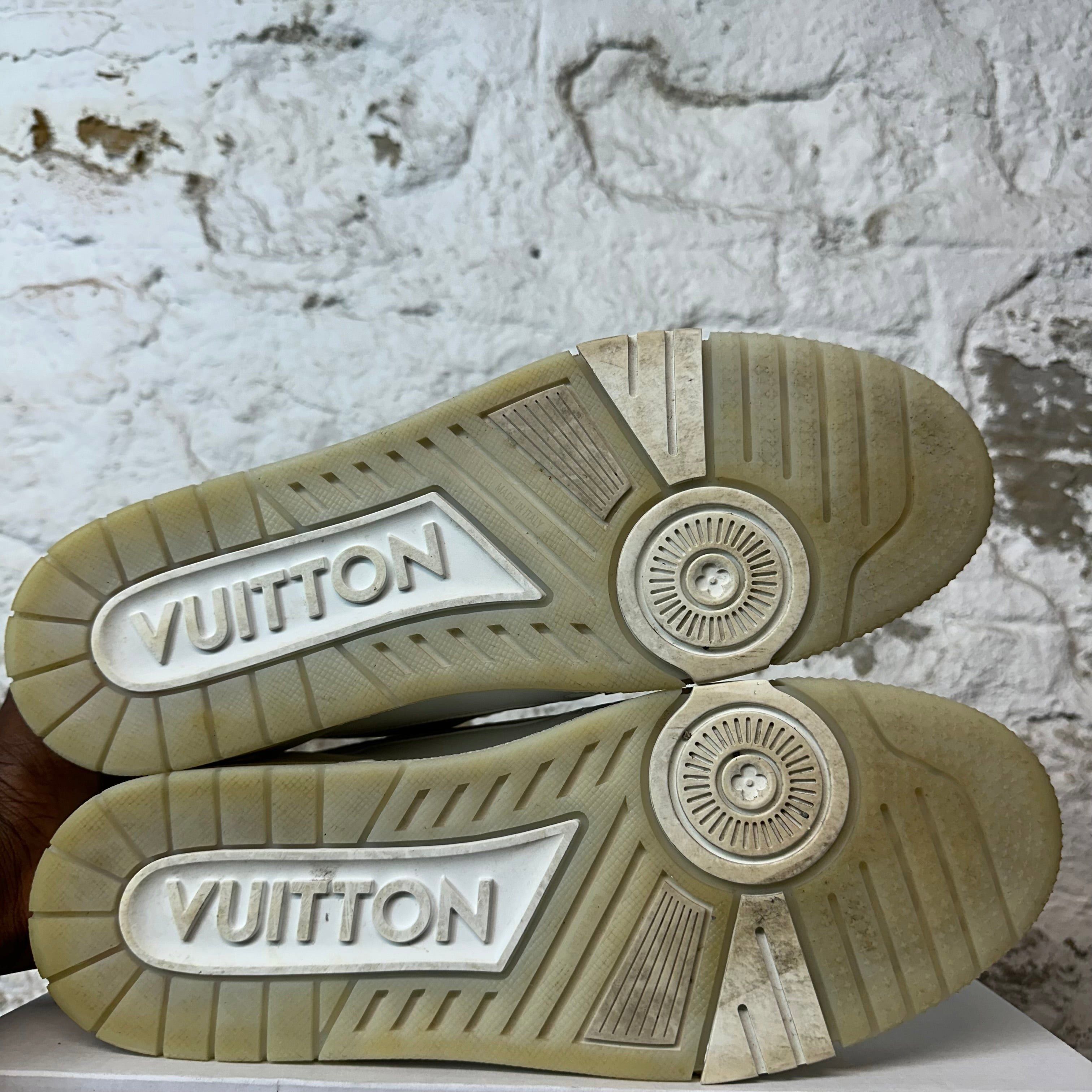 Louis Vuitton Louis Vuitton White Cream Trainer Sneaker Sz 11.5(10LV) Size US 11.5 / EU 44-45 - 6 Thumbnail