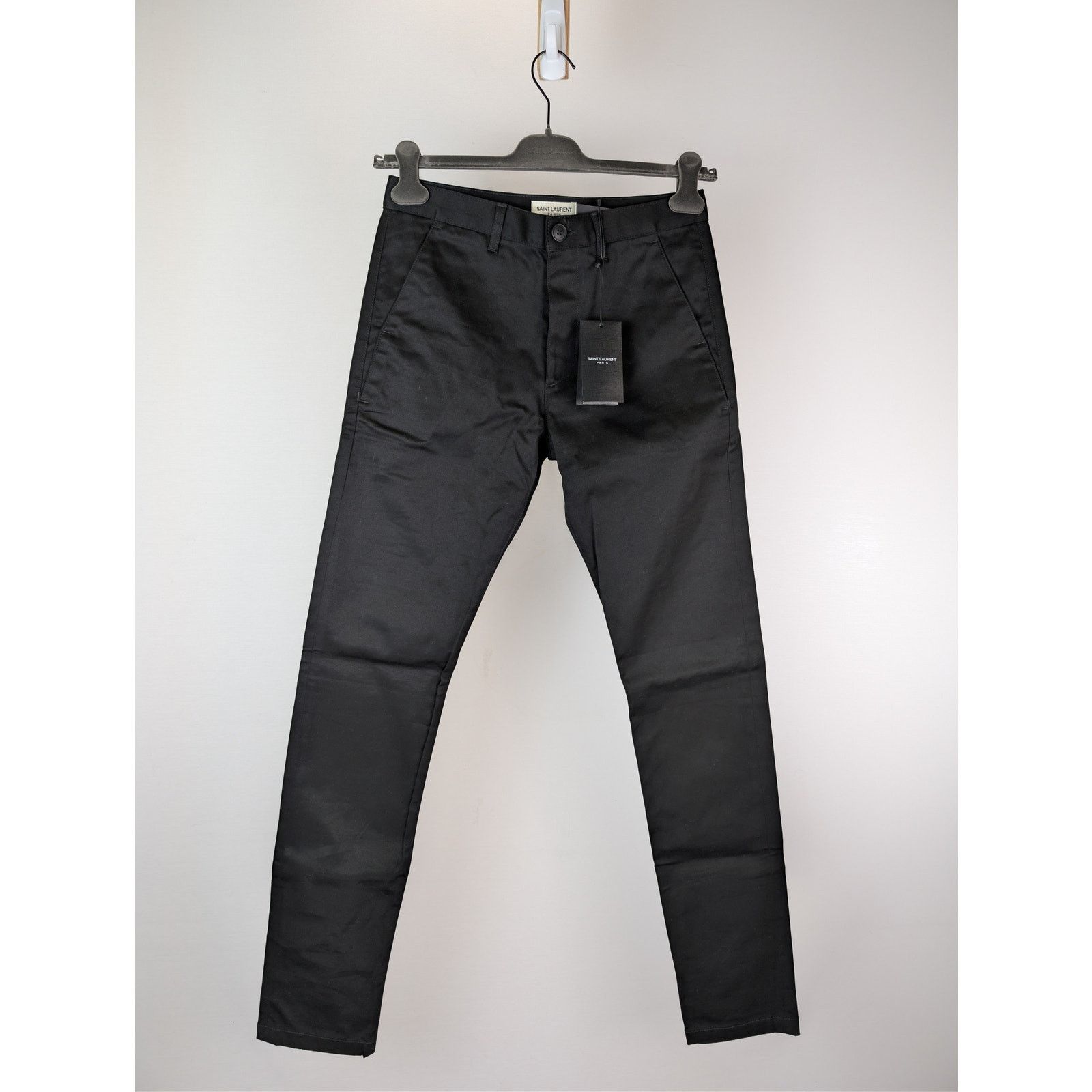 Saint Laurent Paris o1rshd1 Chinos Jeans in Black Raw Size US 29 - 9 Thumbnail