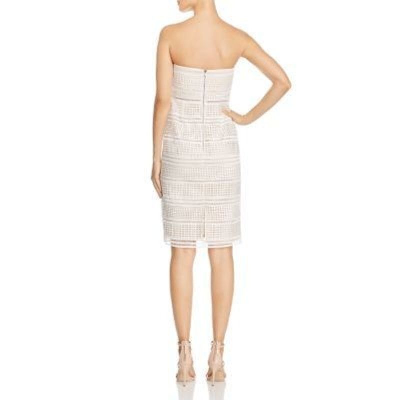 Adrianna Papell New Adrianna Papell Lace Eyelet Mini Dress SIZE 8 White Size M / US 6-8 / IT 42-44 - 3 Thumbnail