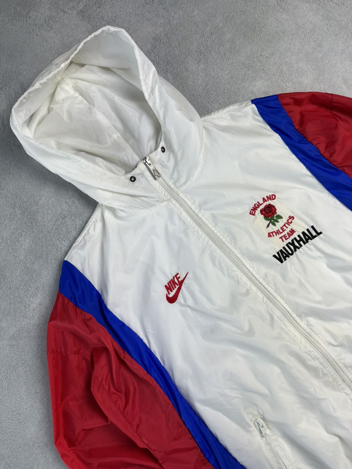 Nike 1980s Vintage Nike England Jacket Football Soccer Running Size US L / EU 52-54 / 3 - 3 Thumbnail