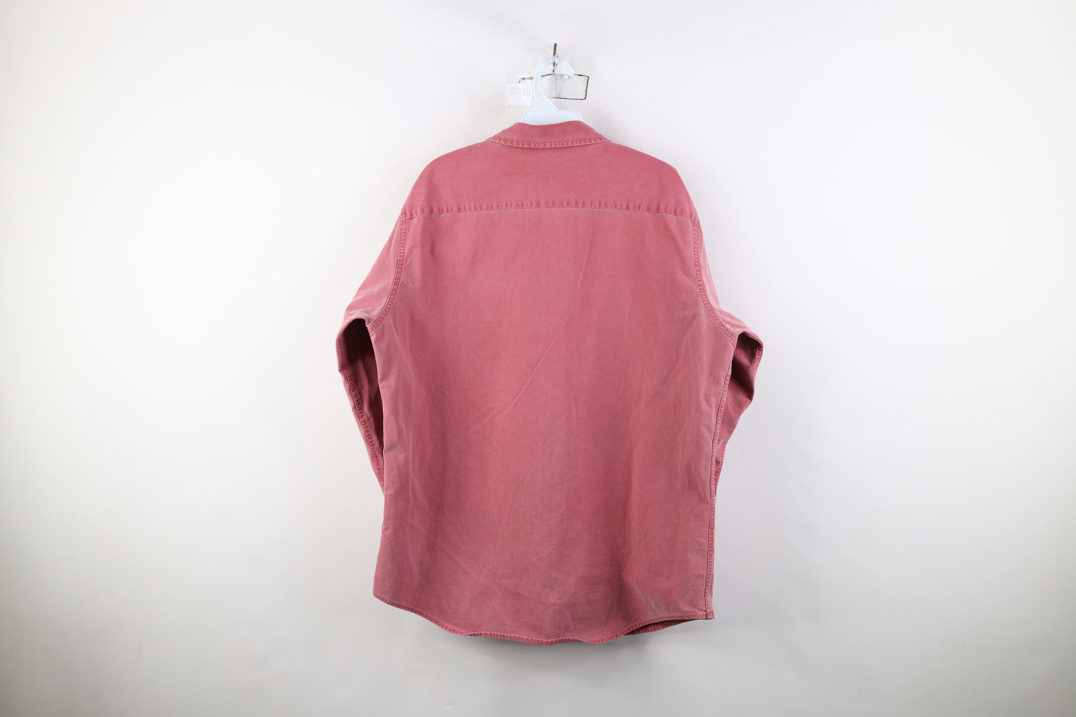 Woolrich Woolen Mills Vintage 90s Woolrich Stonewash Button Shirt Red Cotton Size US L / EU 52-54 / 3 - 12 Thumbnail