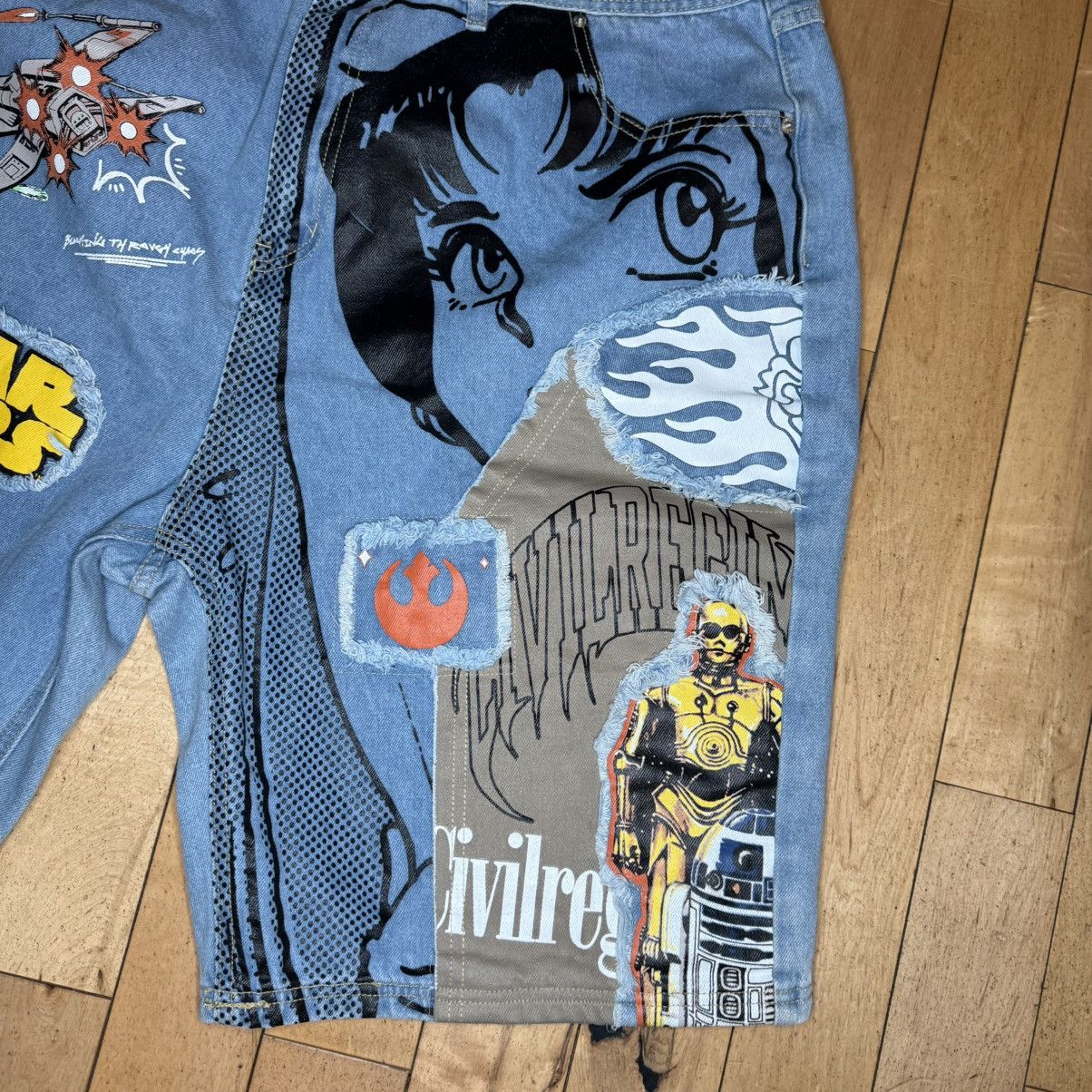 Civil Regime × Star Wars Civil Regime x Star Wars jean shorts sz 36 Size US 36 / EU 52 - 3 Thumbnail