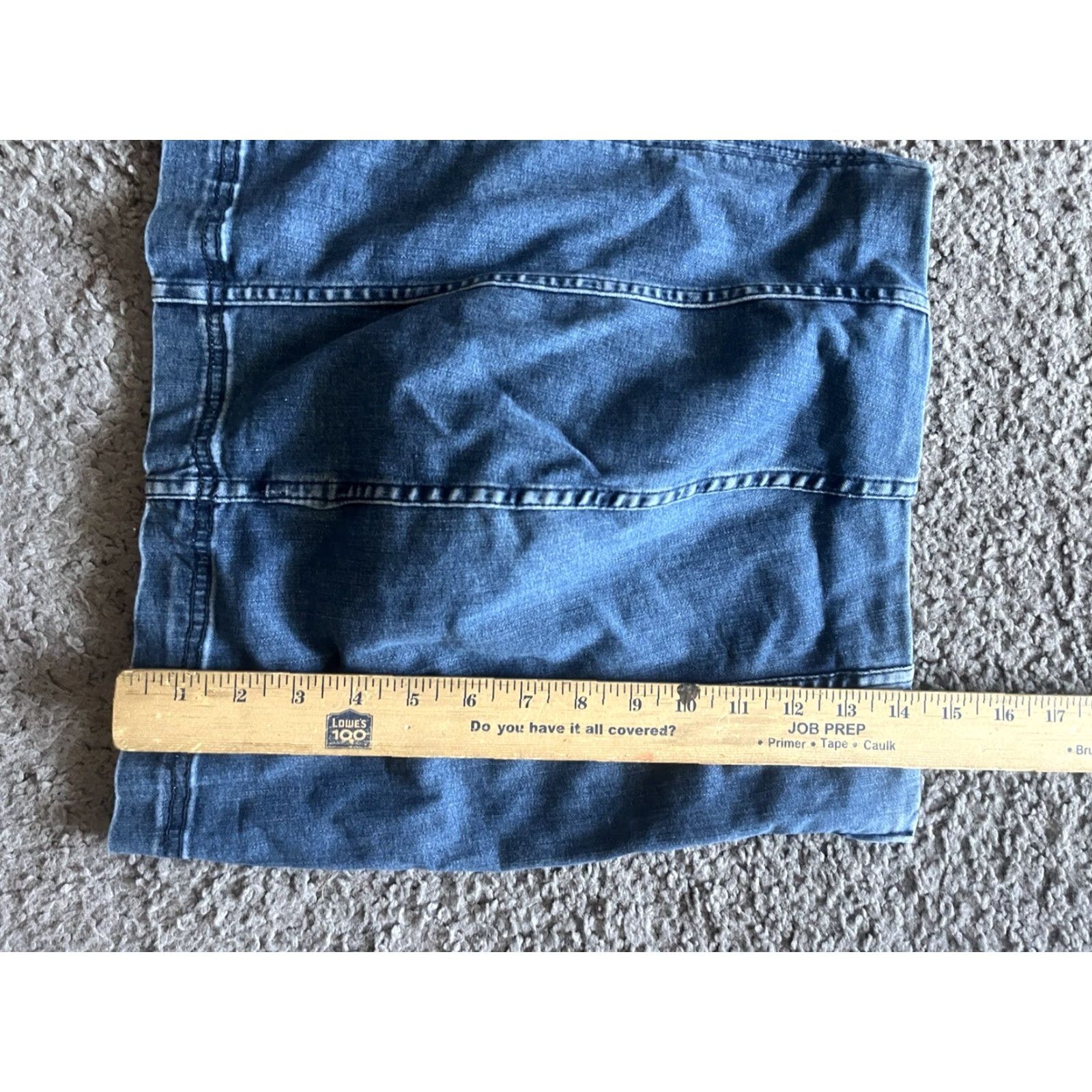 Free People VINTAGE Free People Denim Mini Skirt Solid Blue Zip 0 Women's Short 0 Denim Size 25" / US 0 / IT 36 - 4 Thumbnail