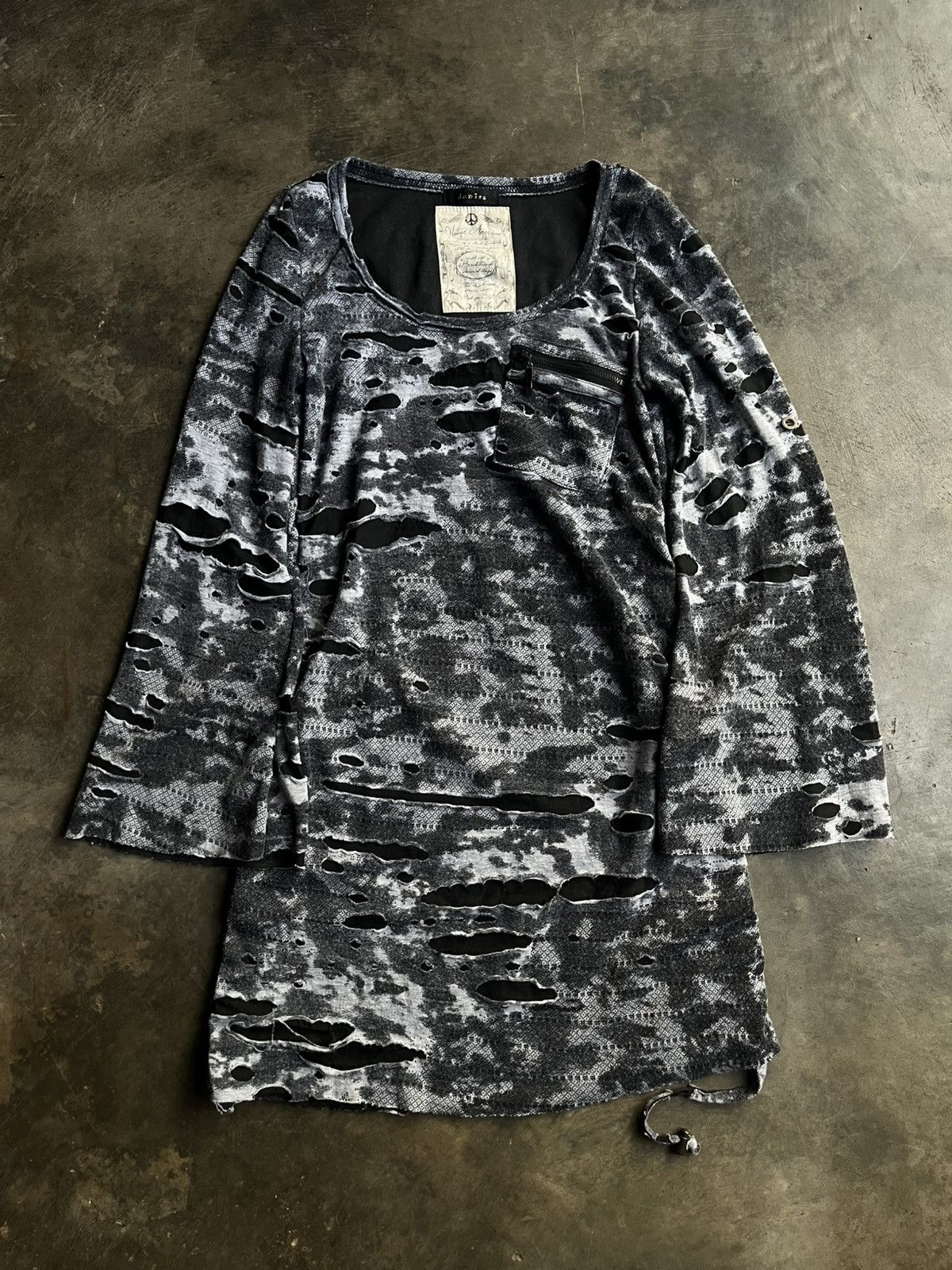 14th Addiction JAPANESE NATIVE AMERICAN DISTRESSED DRESS GOTHIC Y2K VKEI Size US M / EU 48-50 / 2 - 8 Thumbnail