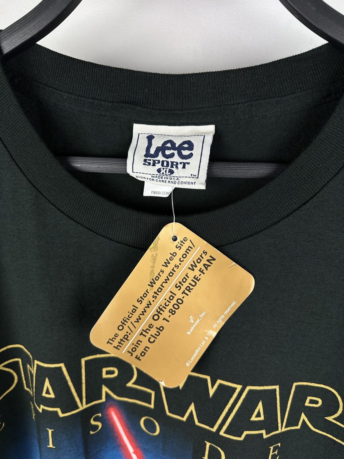 Star Wars × Vintage NWT! Vintage Star Wars Episode 1 Jedi vs Sith Promo T-Shirt Size US XL / EU 56 / 4 - 5 Thumbnail